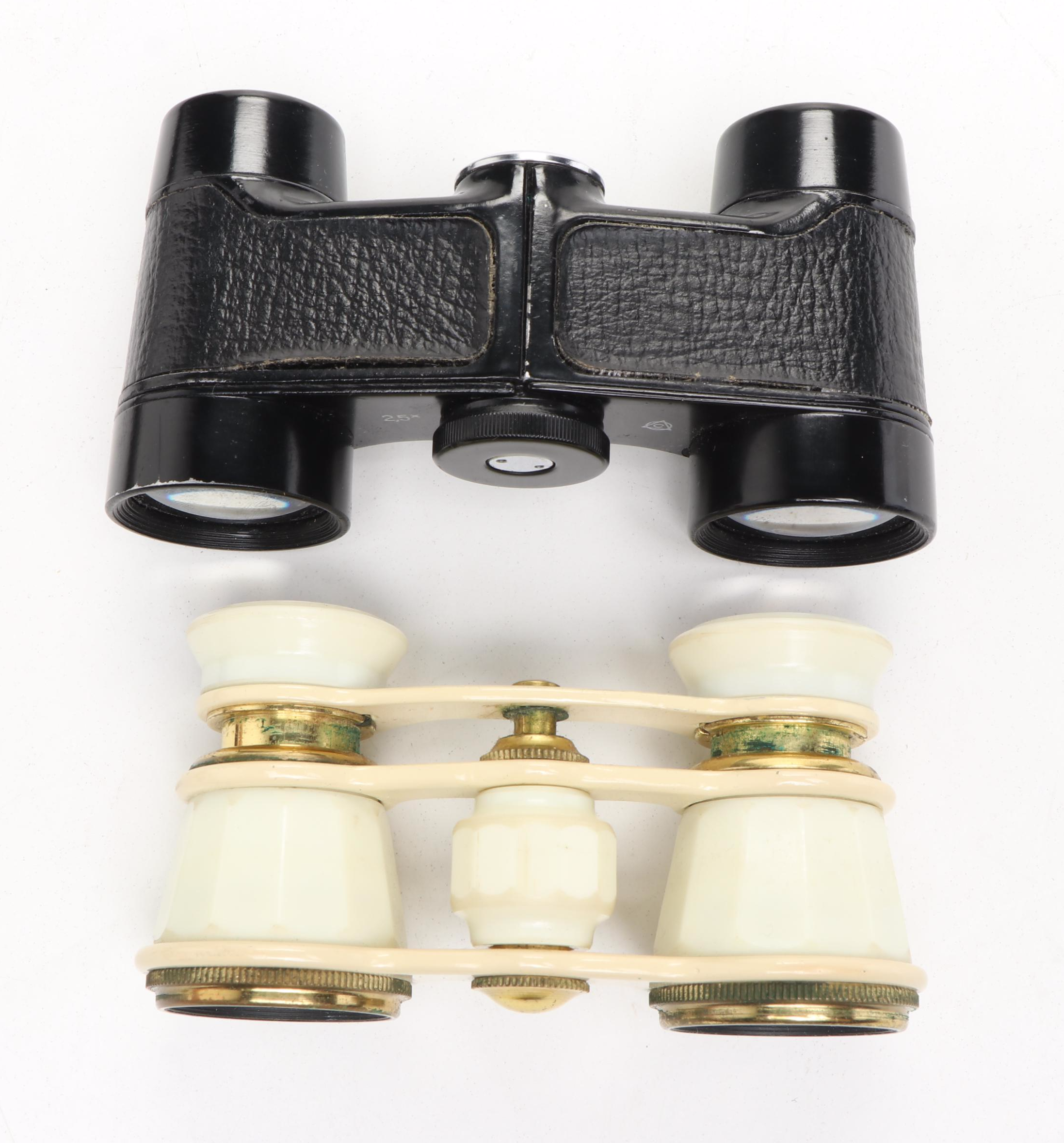 USSR Made Opera Glasses Pair with Leather Cases