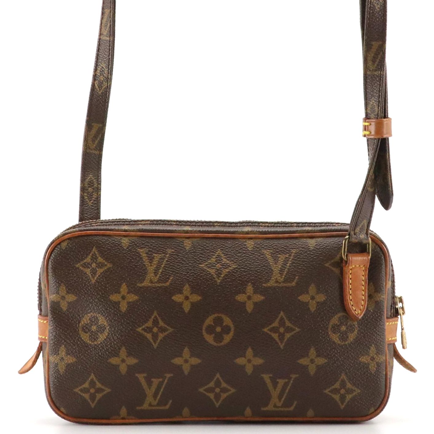 Louis Vuitton Marley Pochette Crossbody Bag in Monogram Canvas and Leather