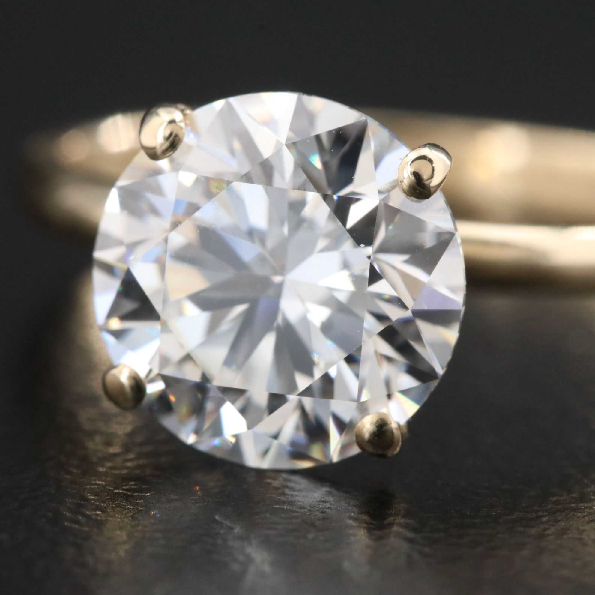 14K 3.05 CT Lab Grown Diamond Solitaire Ring with IGI Report