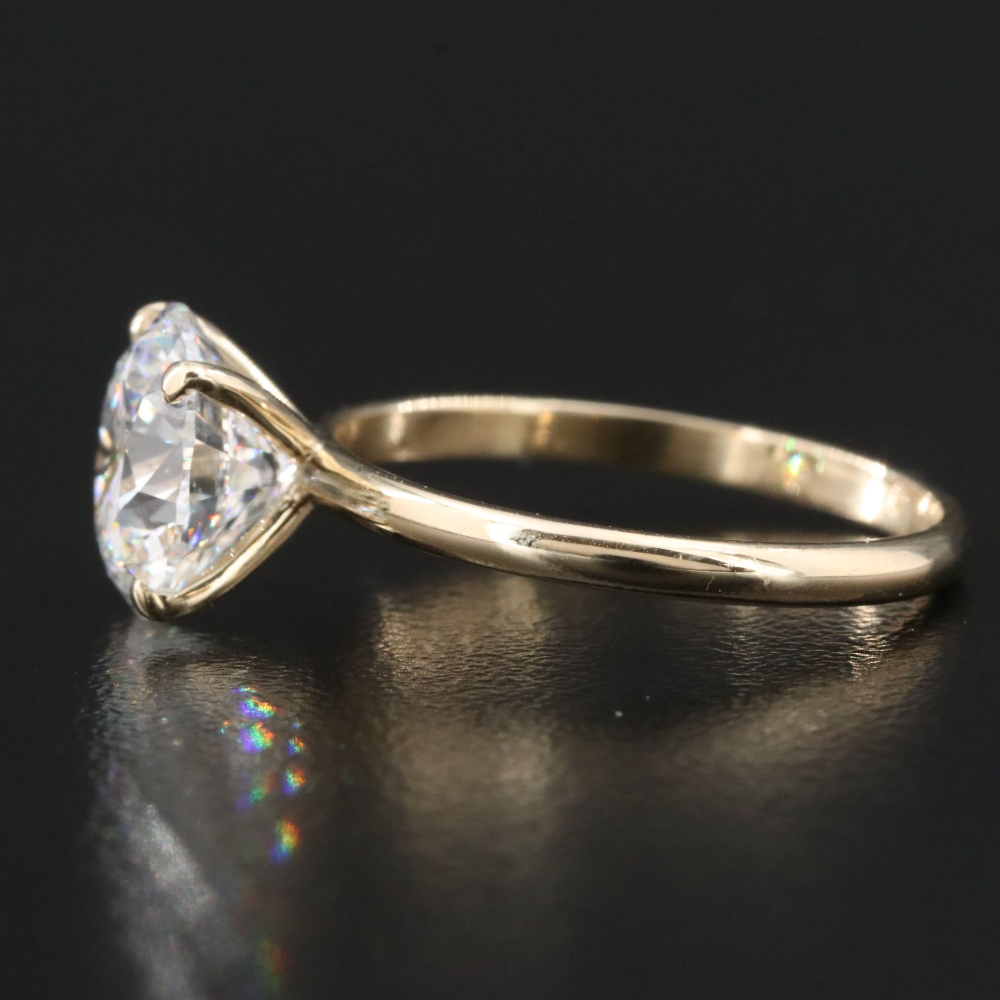 14K 3.05 CT Lab Grown Diamond Solitaire Ring with IGI Report