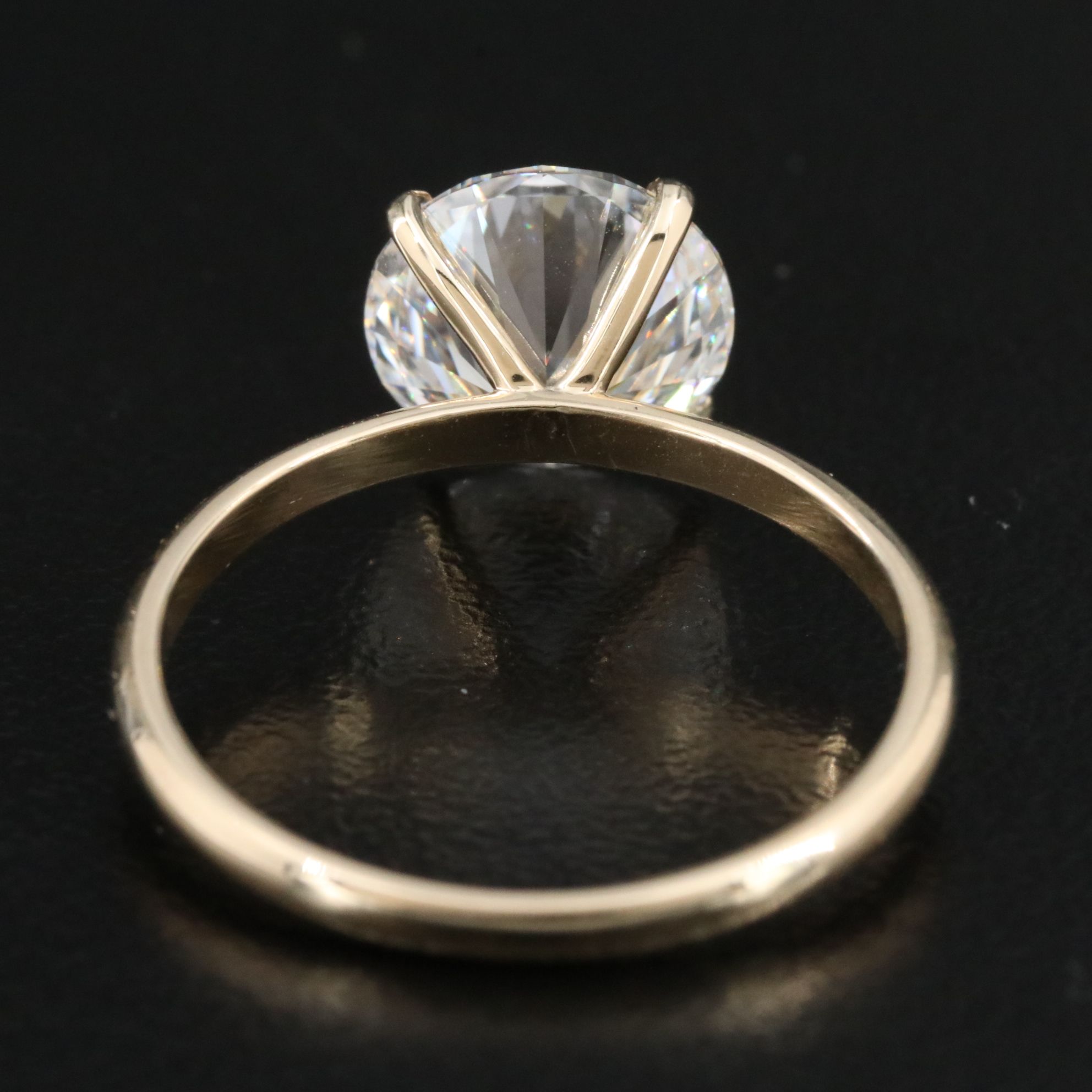 14K 3.05 CT Lab Grown Diamond Solitaire Ring with IGI Report