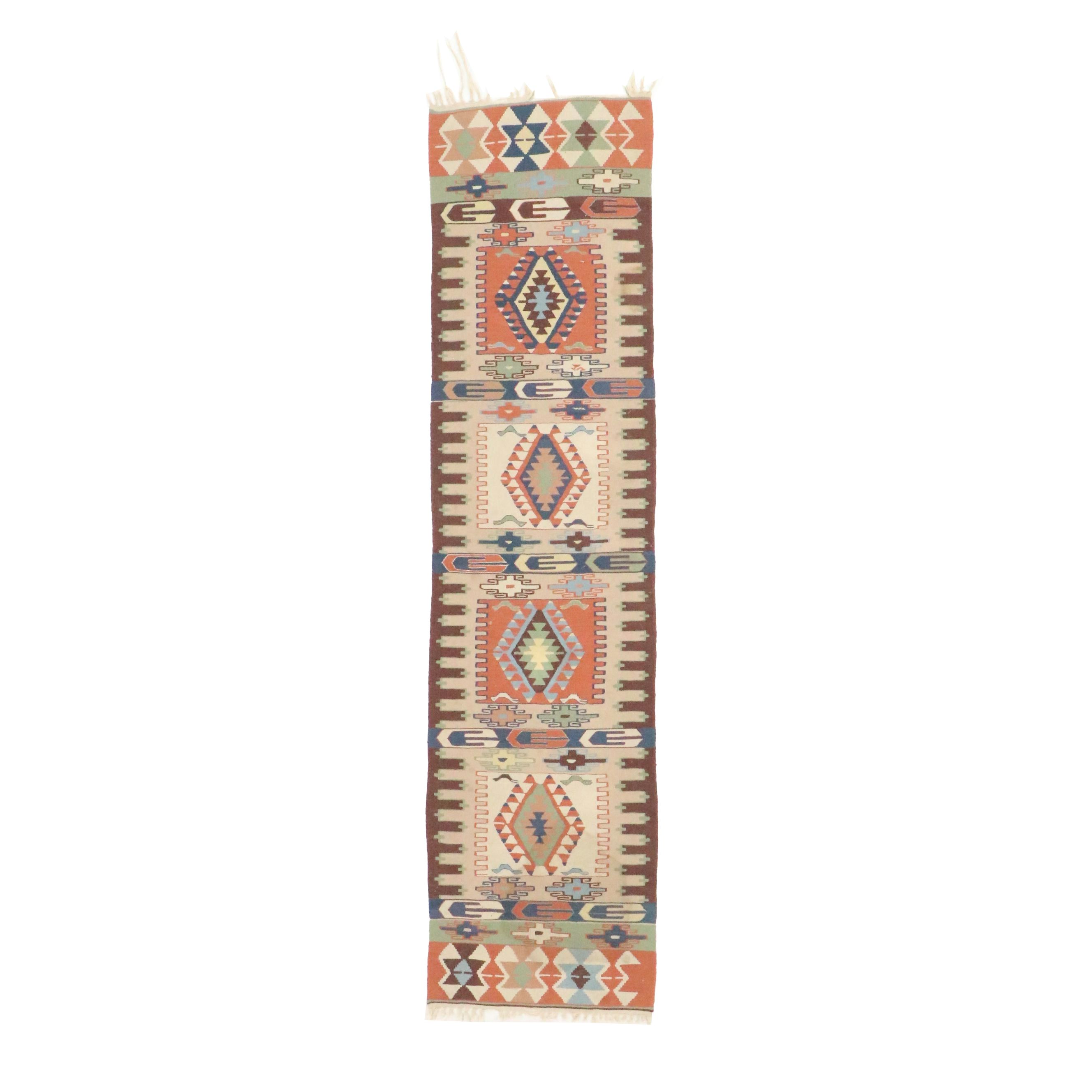 2'4 x 10' Handwoven Turkish Kilim Carpet Runner