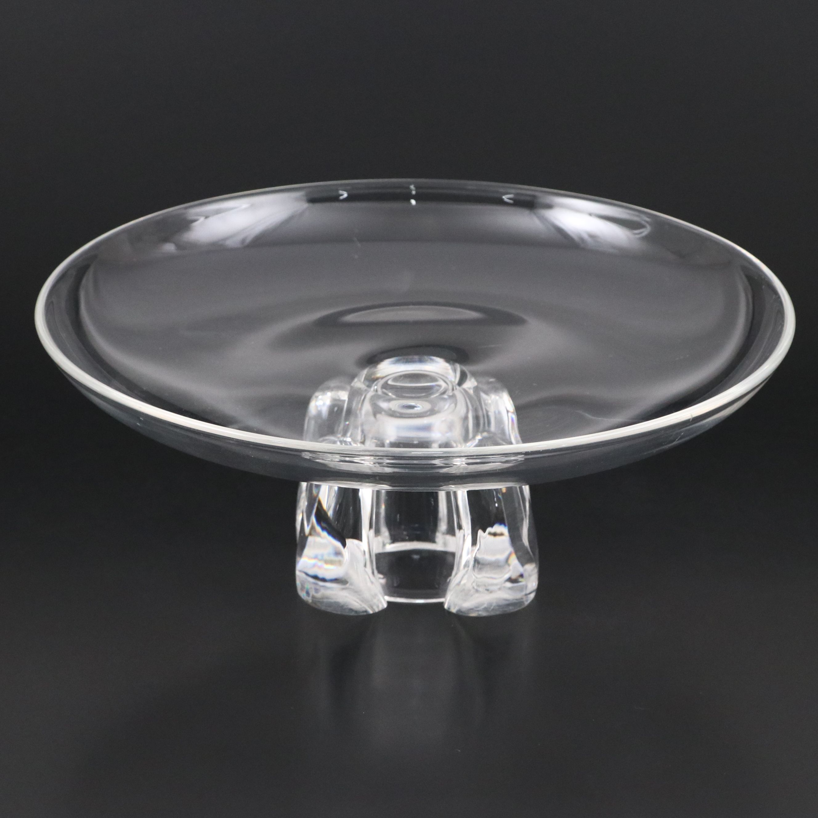 Steuben Art Glass Footed Bowl Designed by George Thompson