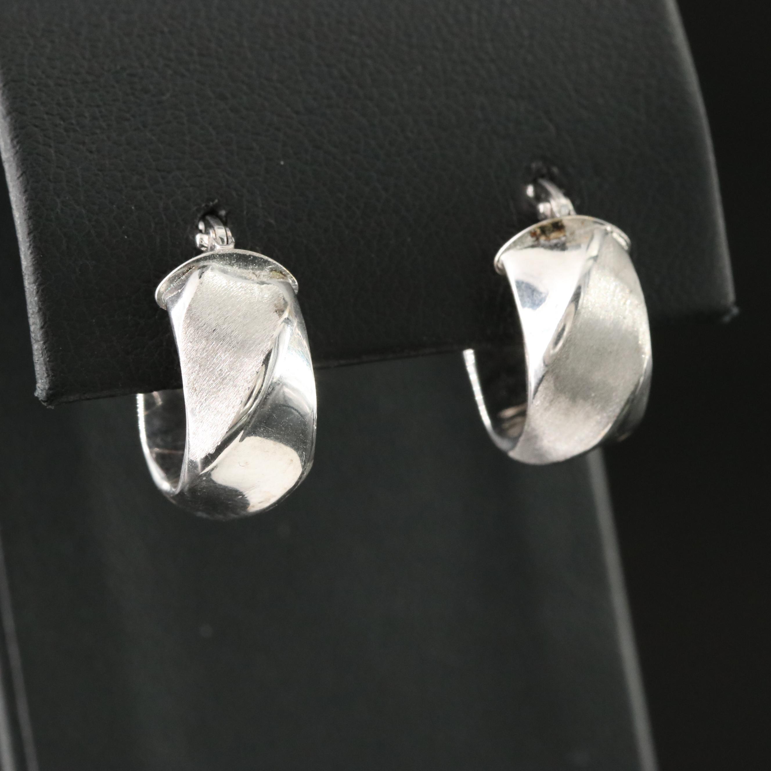 Italian 14K Huggie Hoops