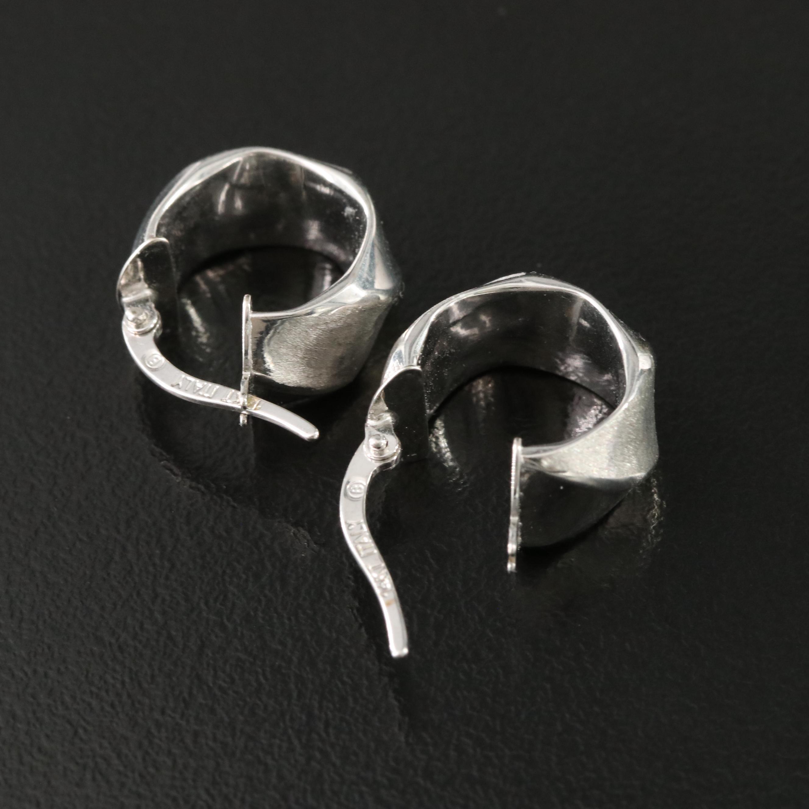 Italian 14K Huggie Hoops