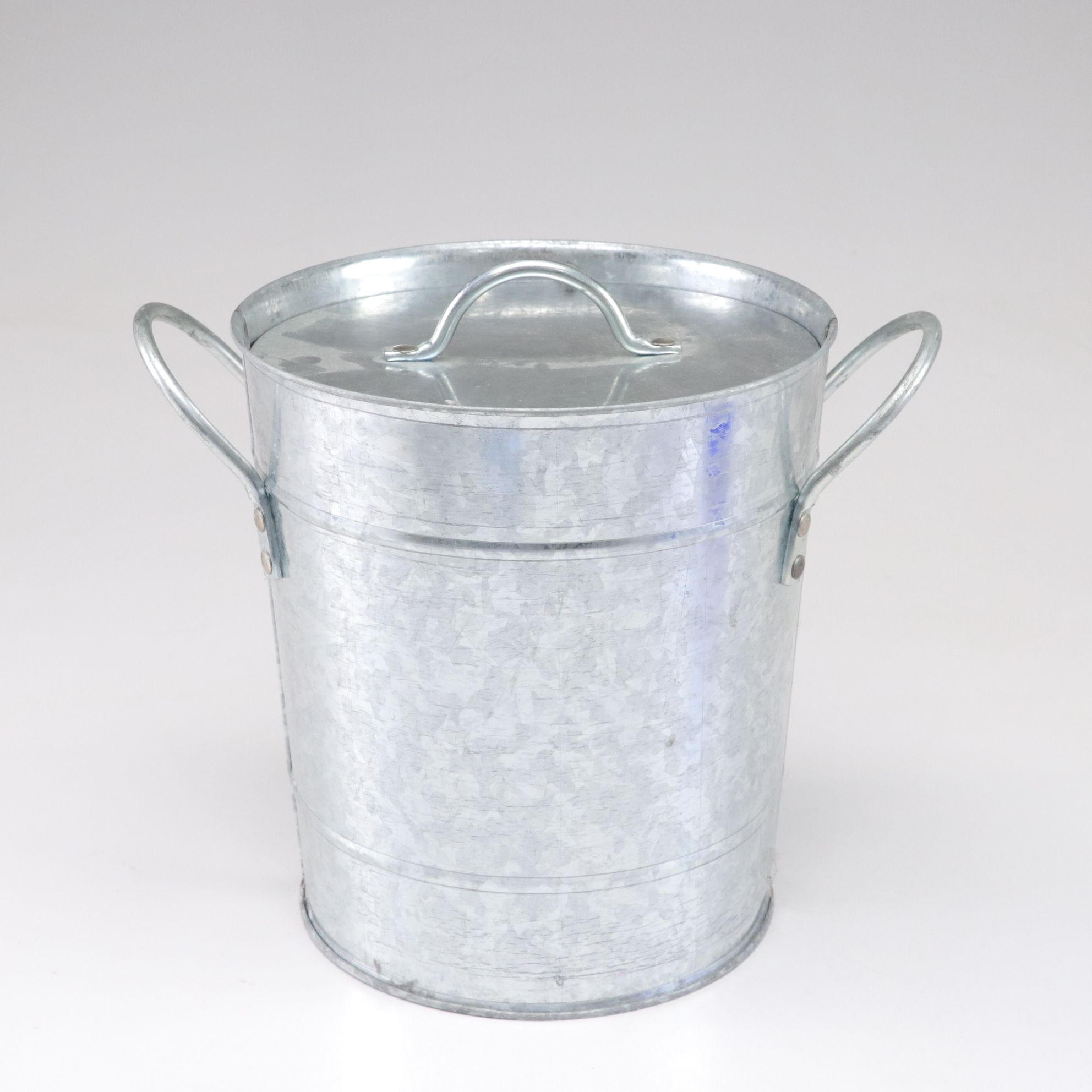 Four Libbey "Chivalry" Glasses with Ice Bucket, Serving Tray, and Blue Bowls