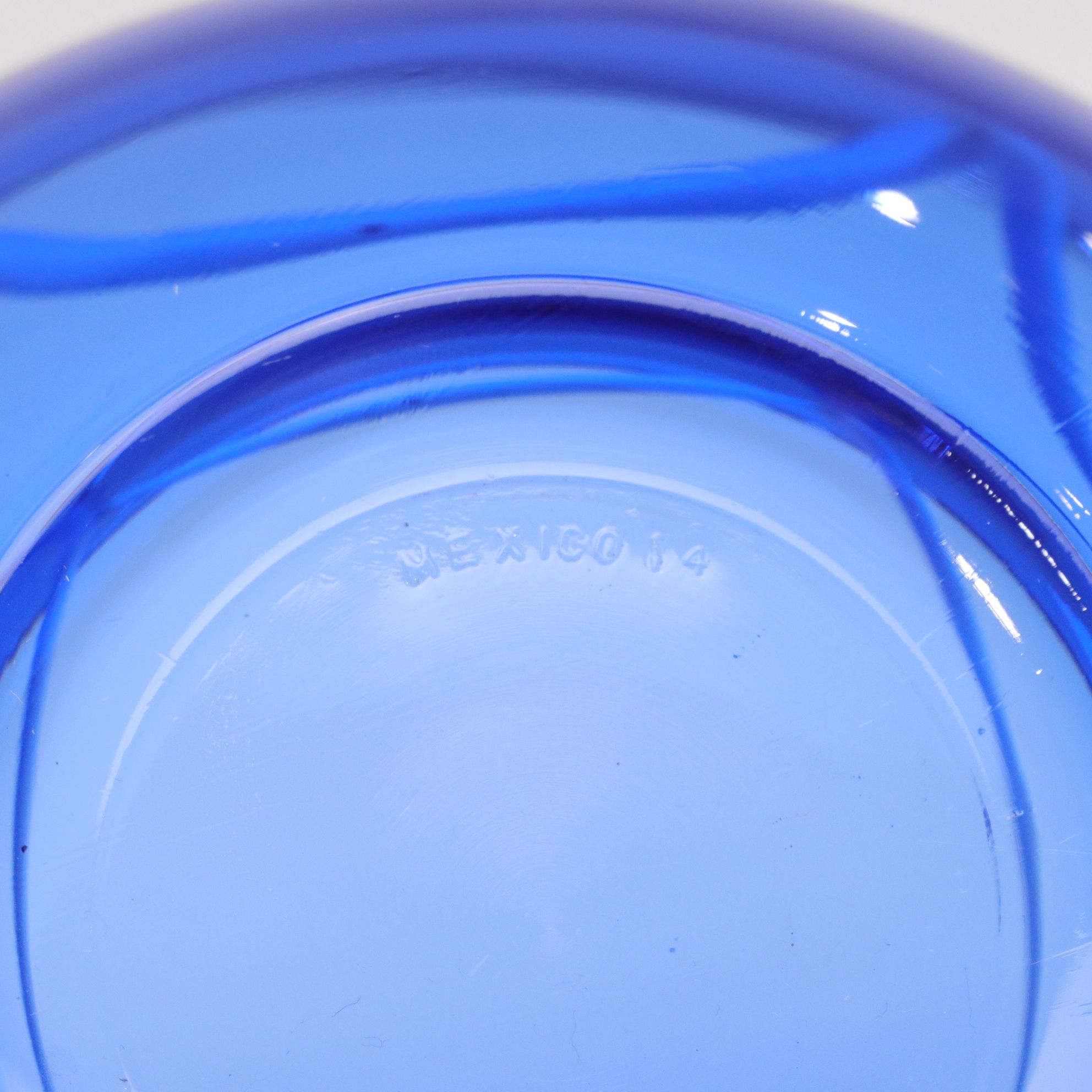 Four Libbey "Chivalry" Glasses with Ice Bucket, Serving Tray, and Blue Bowls