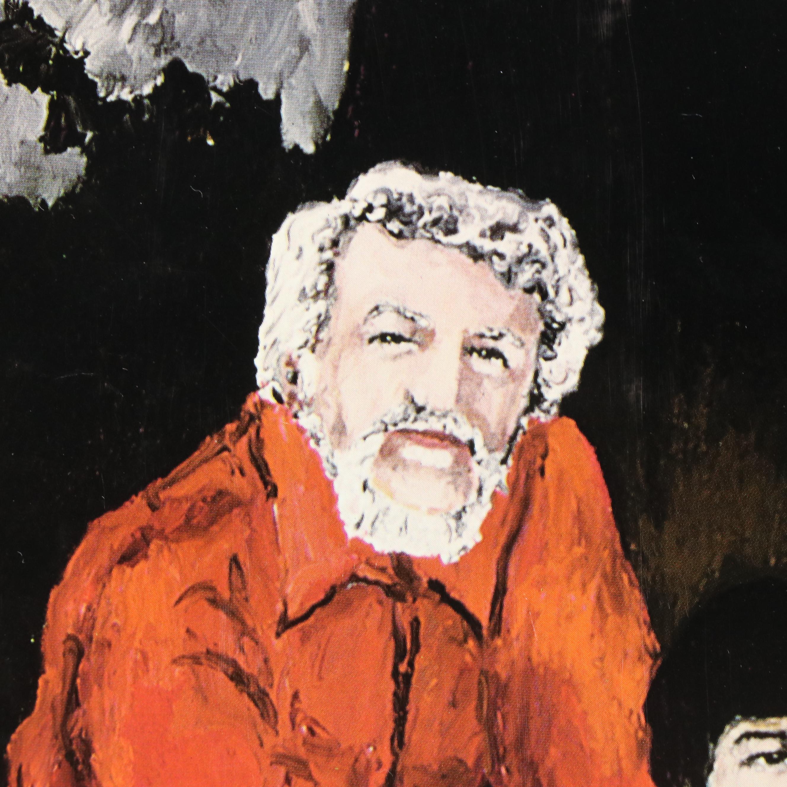 G. Rodrigue Offset Lithograph Poster "Louisiana Writer Gus Weill with Artist"