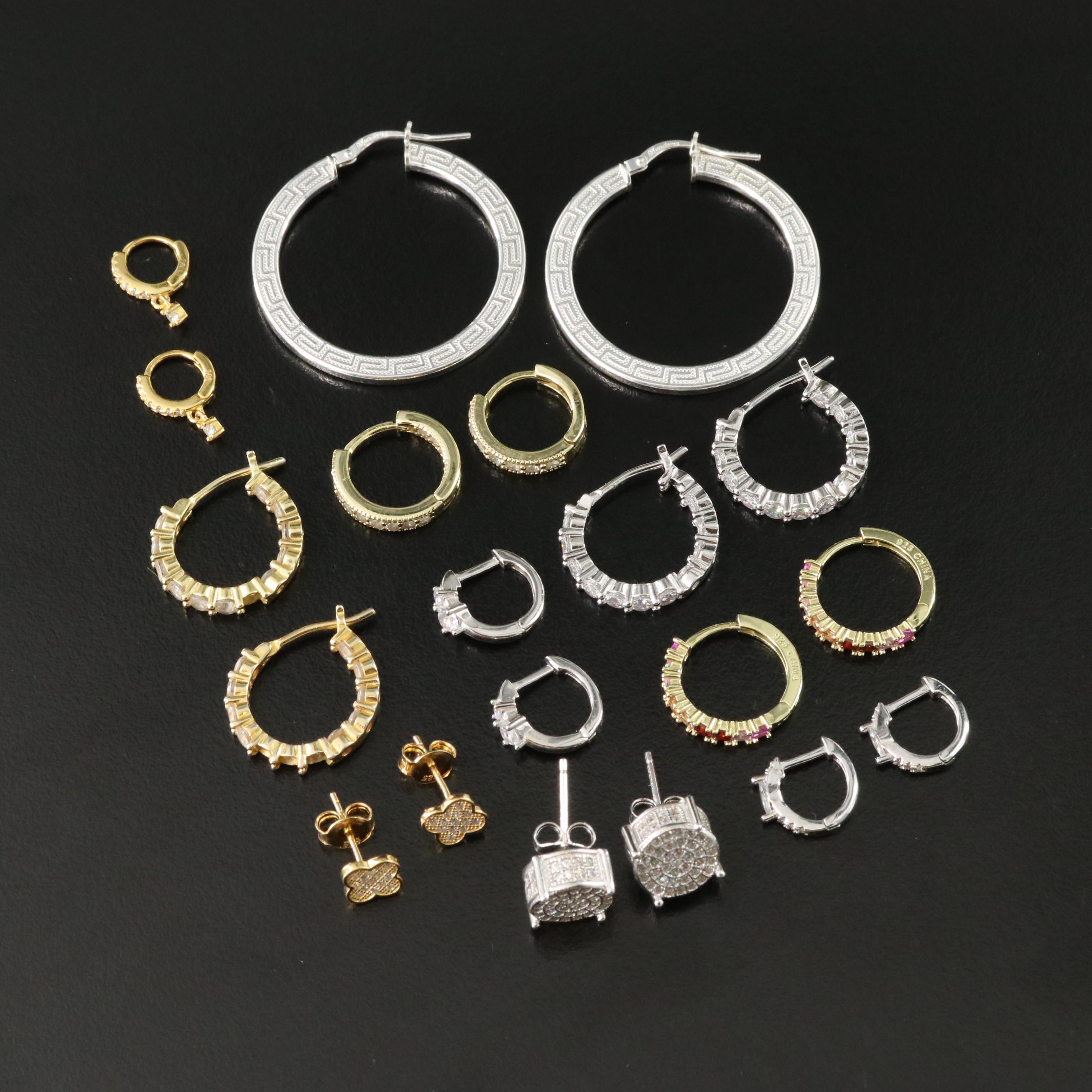 Sterling Earring Collection with CZs