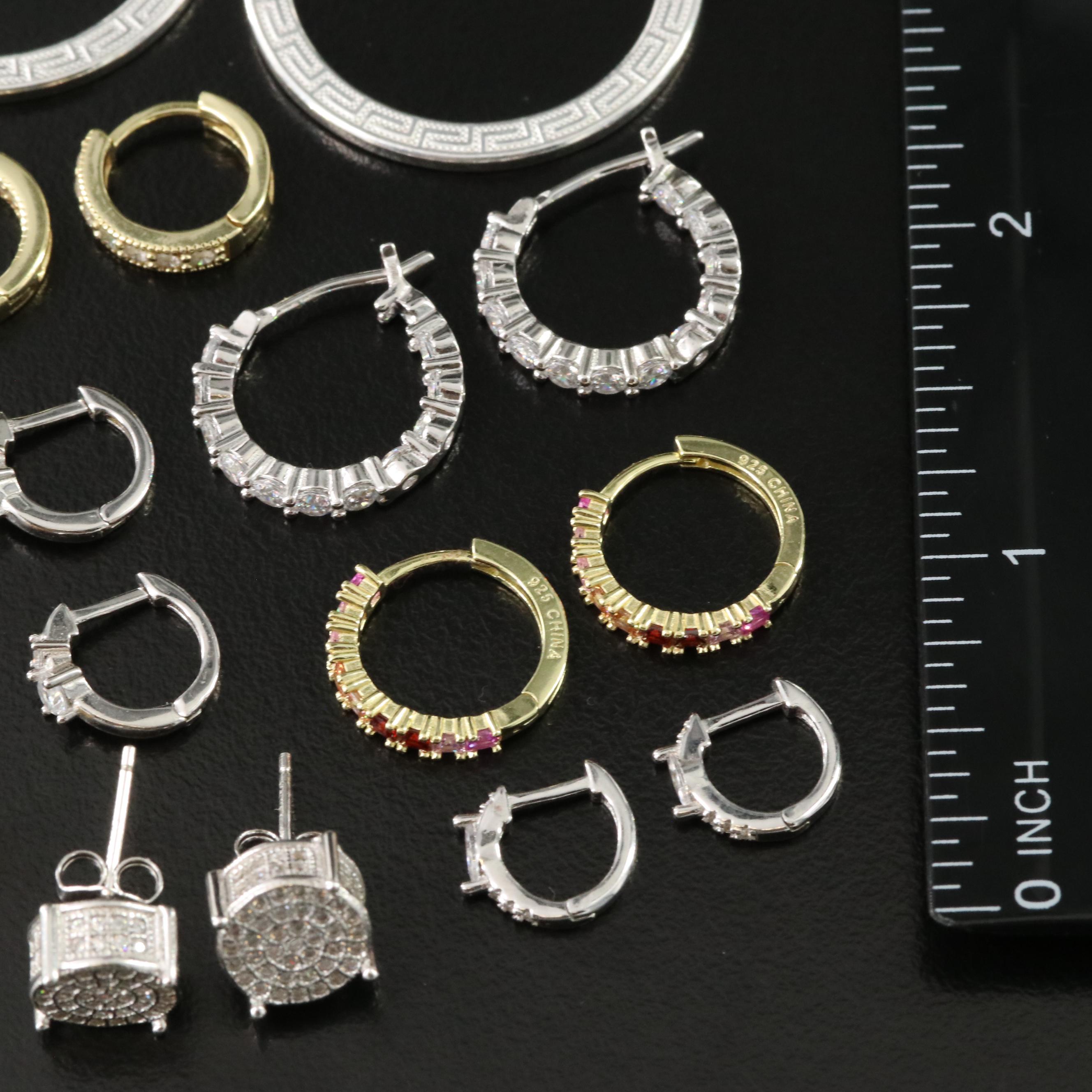 Sterling Earring Collection with CZs