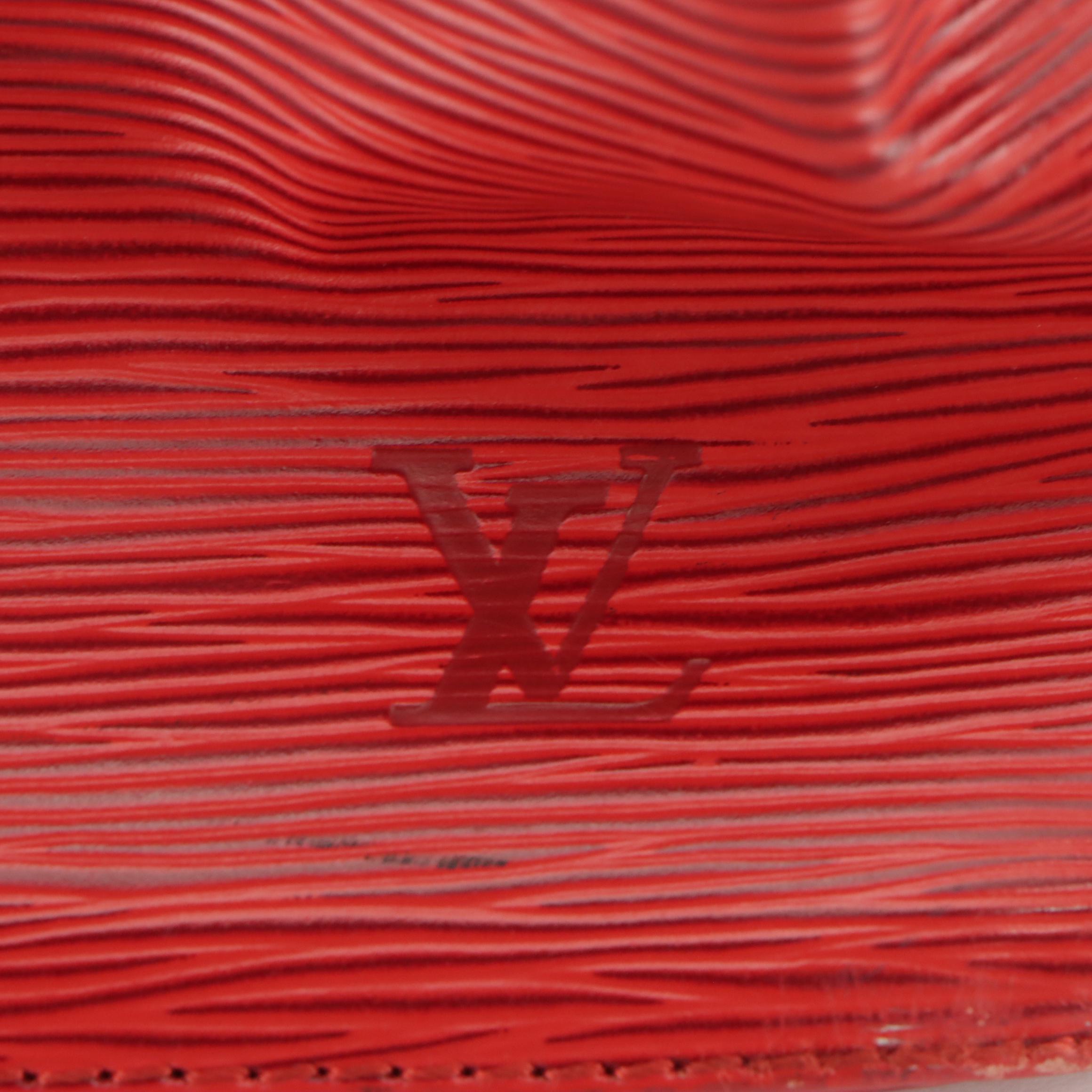 Louis Vuitton Petit Noé Bag in Castilian Red Epi/Smooth Leather