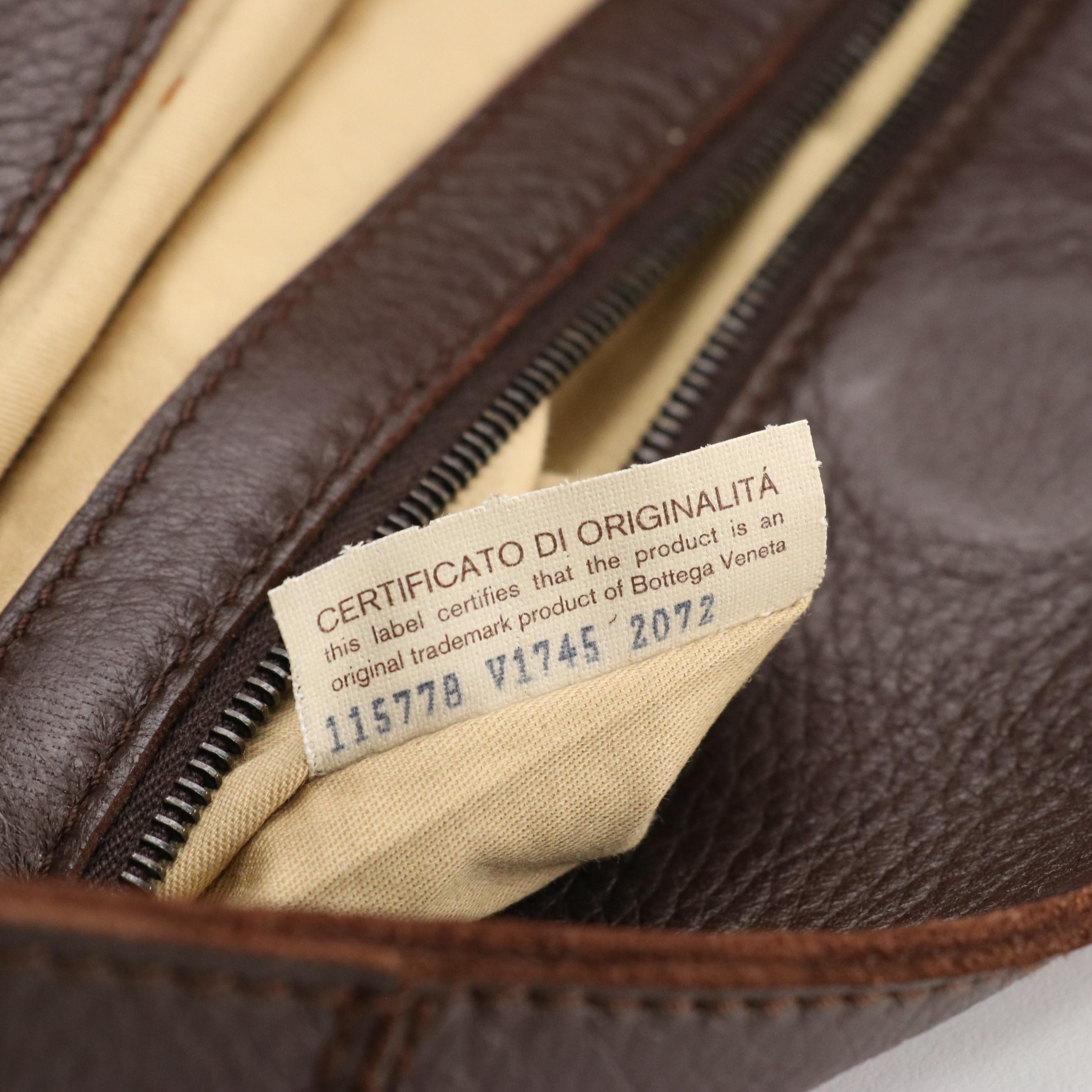 Bottega Veneta Brown Grain Leather Hobo Bag