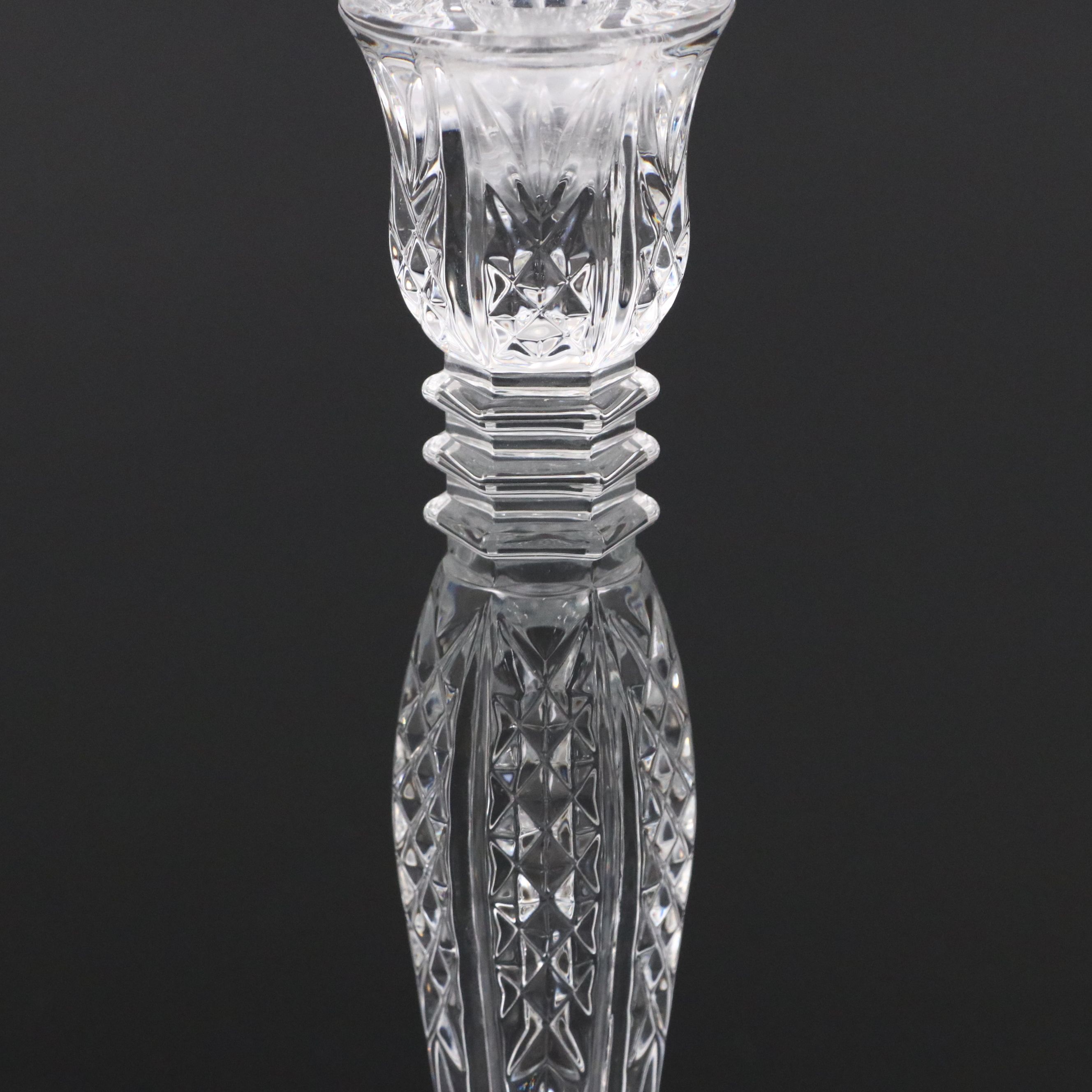 Pair of Waterford Crystal "Bethany" Single Light Candlesticks