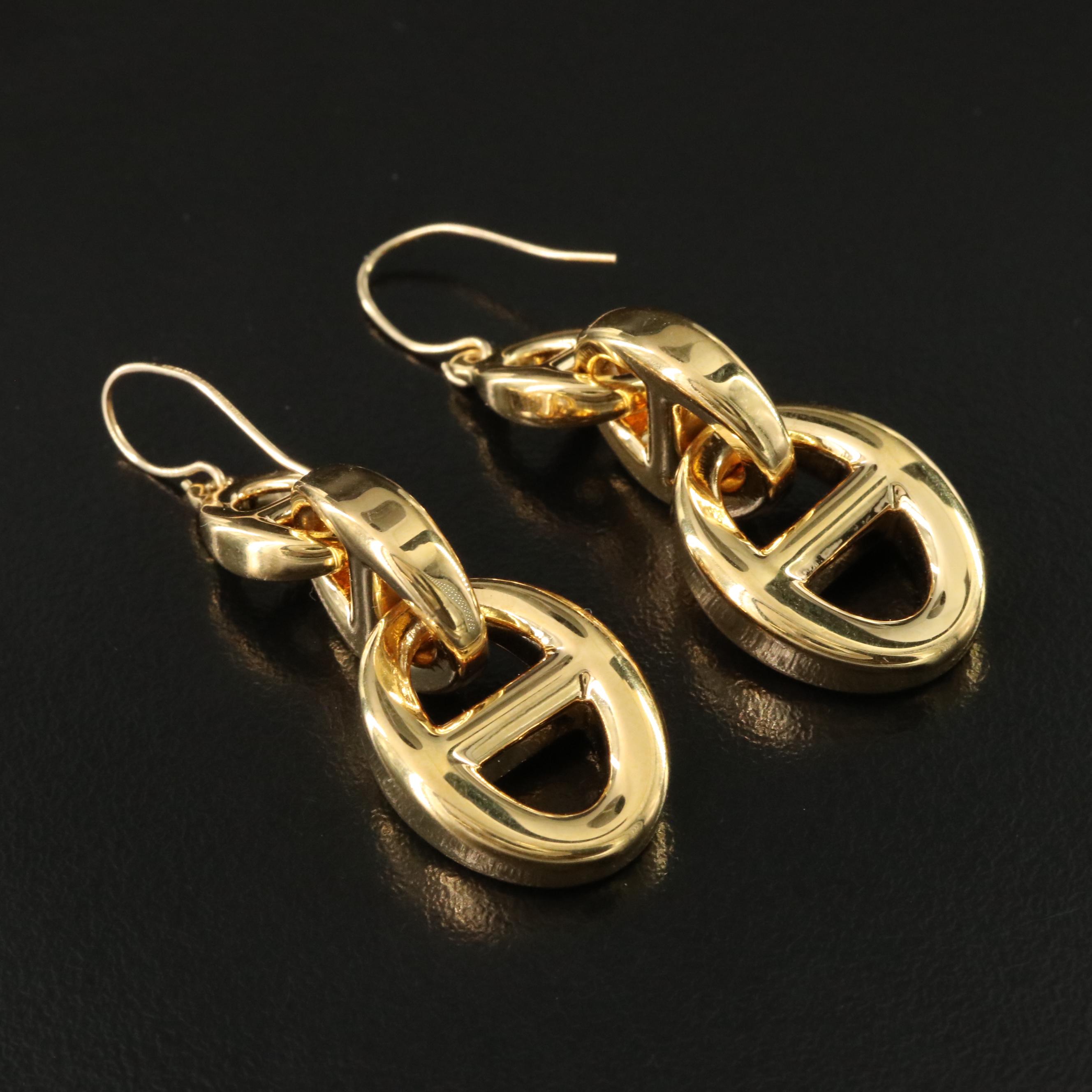 14K Electroformed Mariner Link Earrings