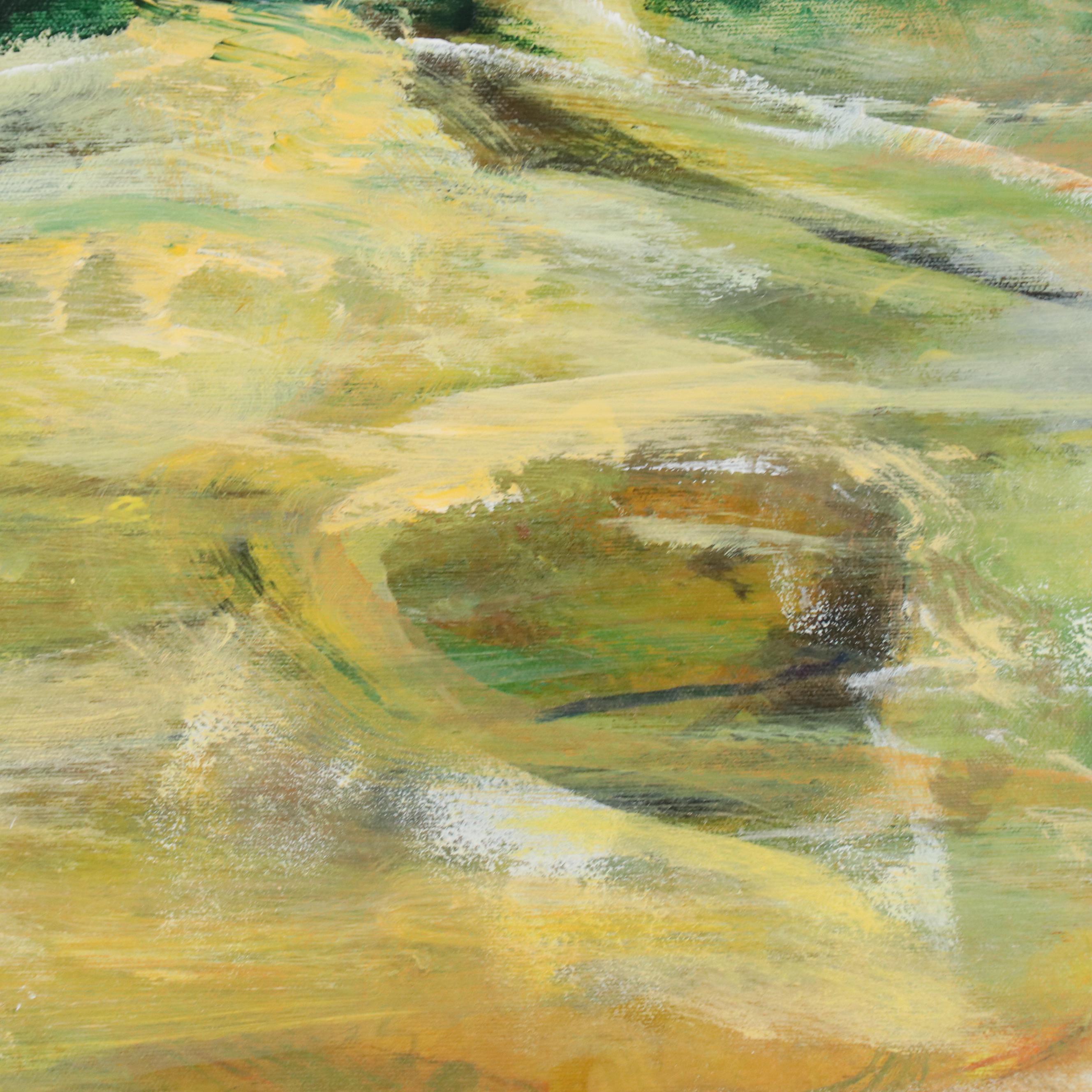 Mark Whitmarsh Landscape Acrylic Painting "Dry Creek Bed," 21st Century