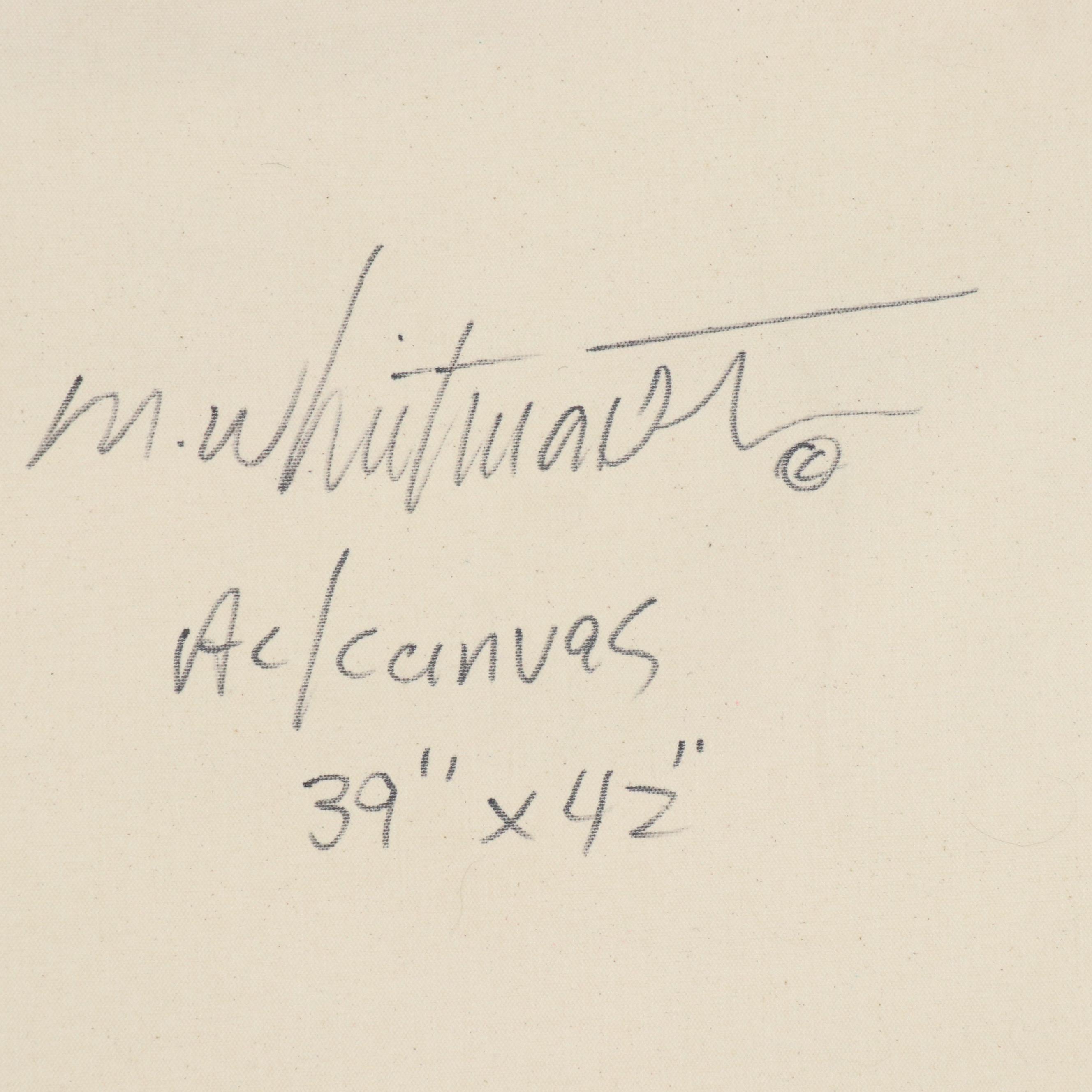 Mark Whitmarsh Landscape Acrylic Painting "Dry Creek Bed," 21st Century