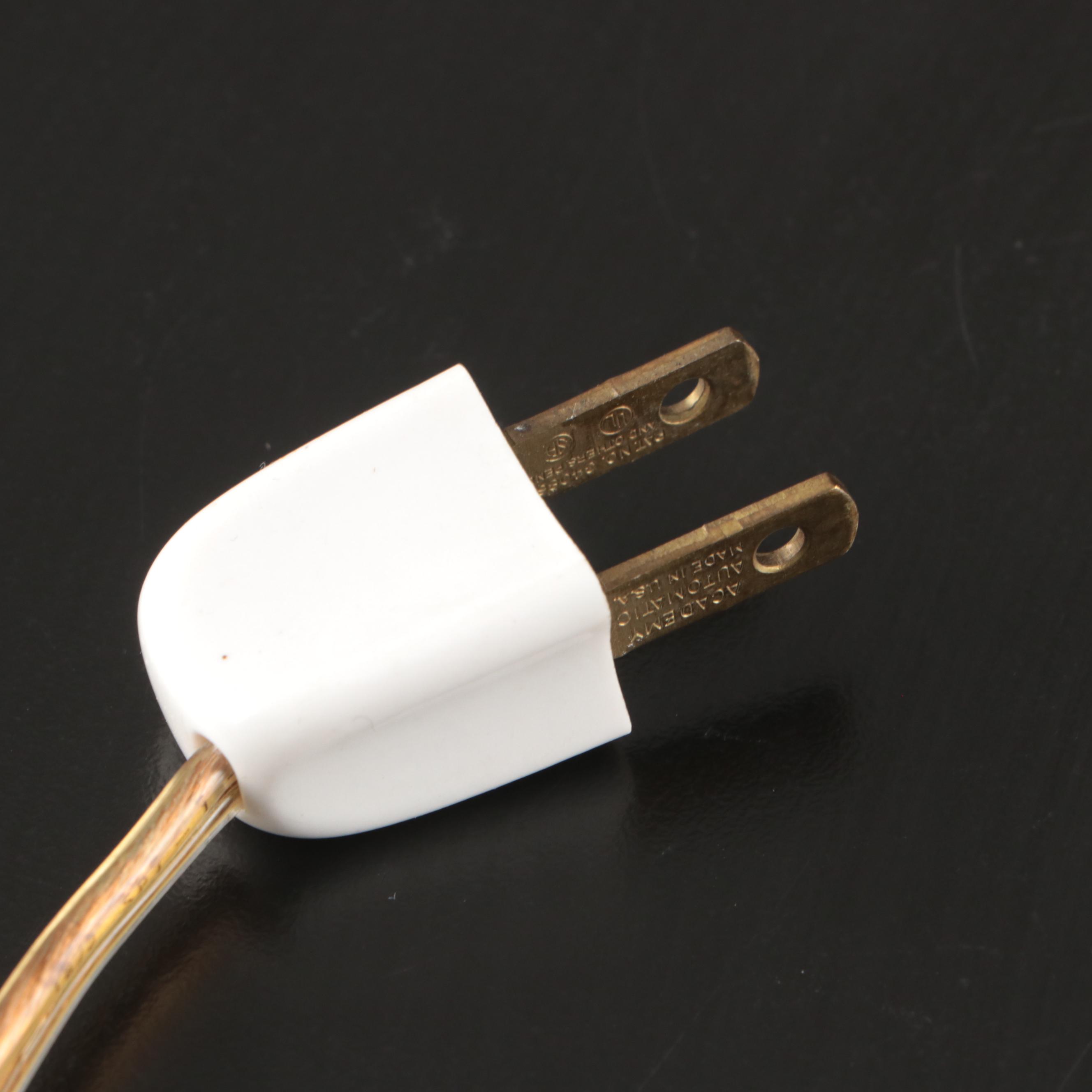 Hand-Painted Floral Milk Glass Table Lamps