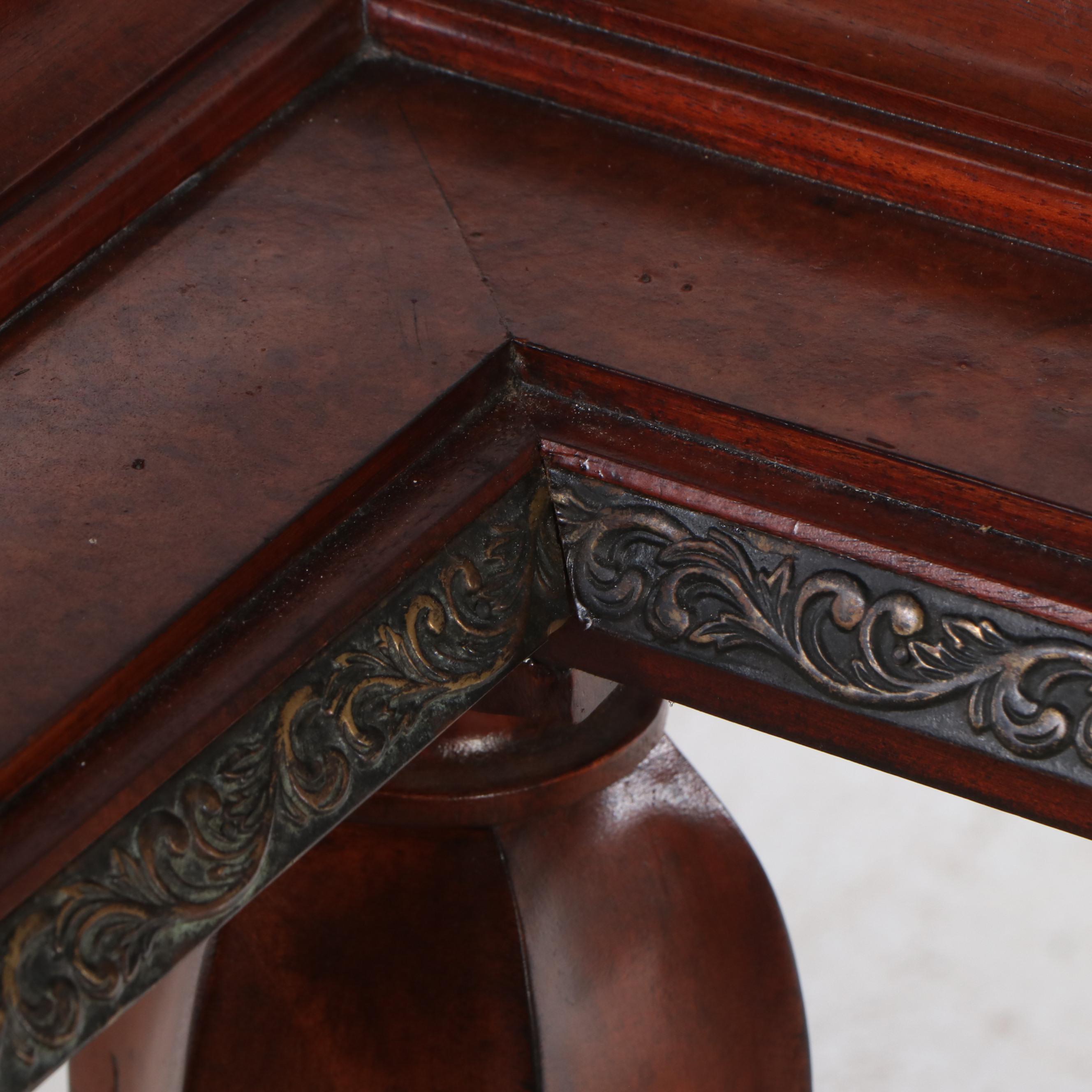 Renaissance Revival Style Mahogany Finish Side Table