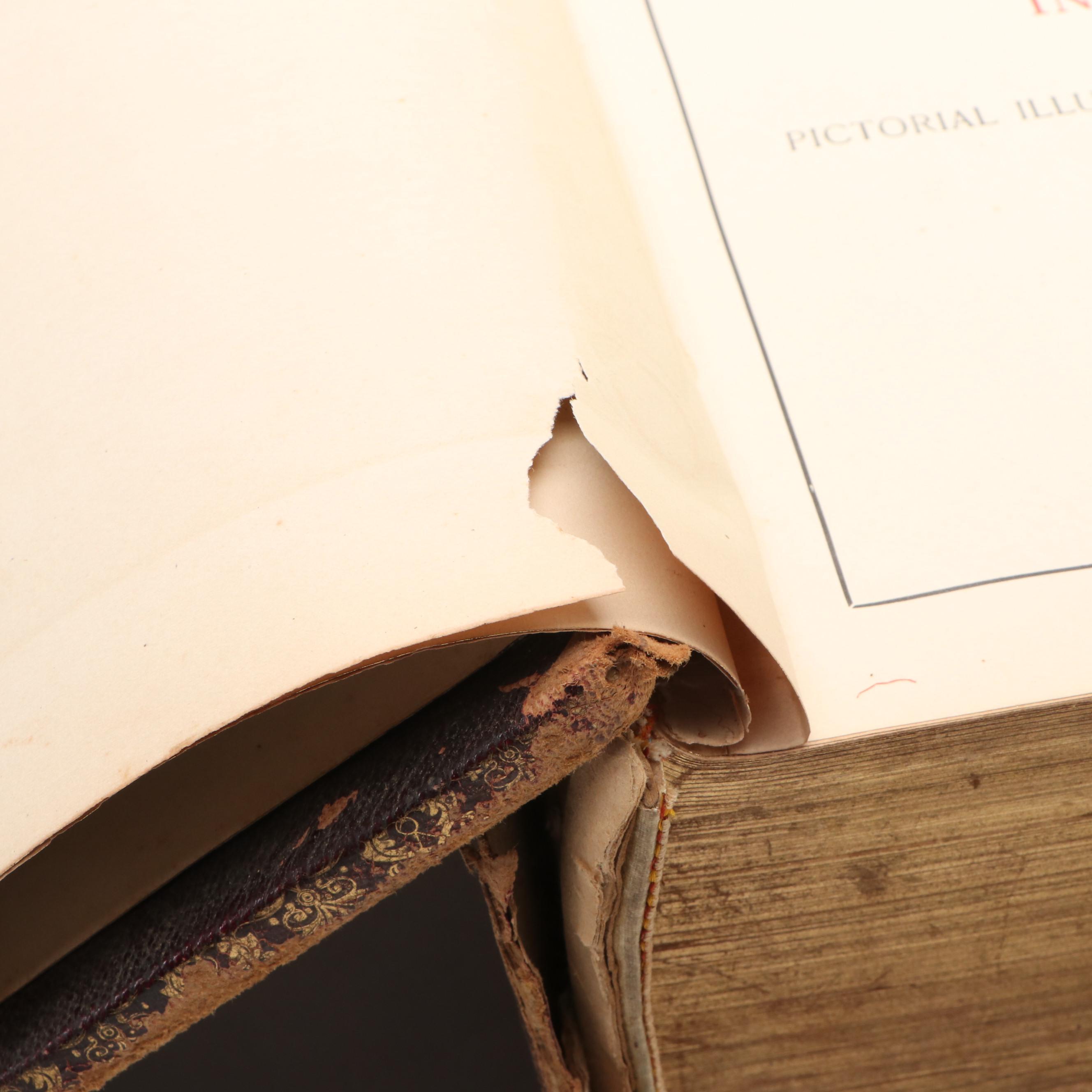 Embossed Leather Holy Bible with Old and New Testaments, 1880