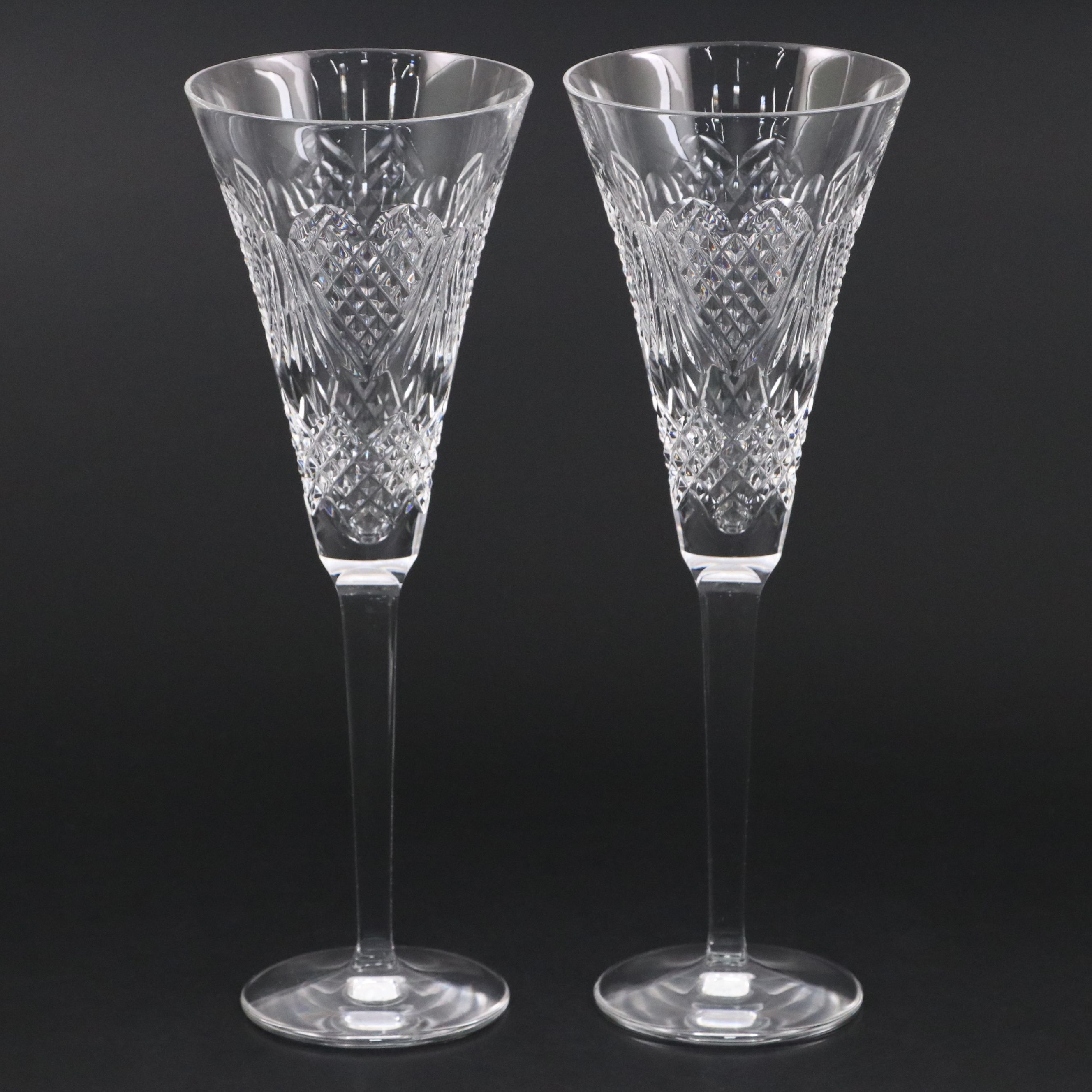 Waterford Crystal Celebration Series "Love" Toasting Flutes