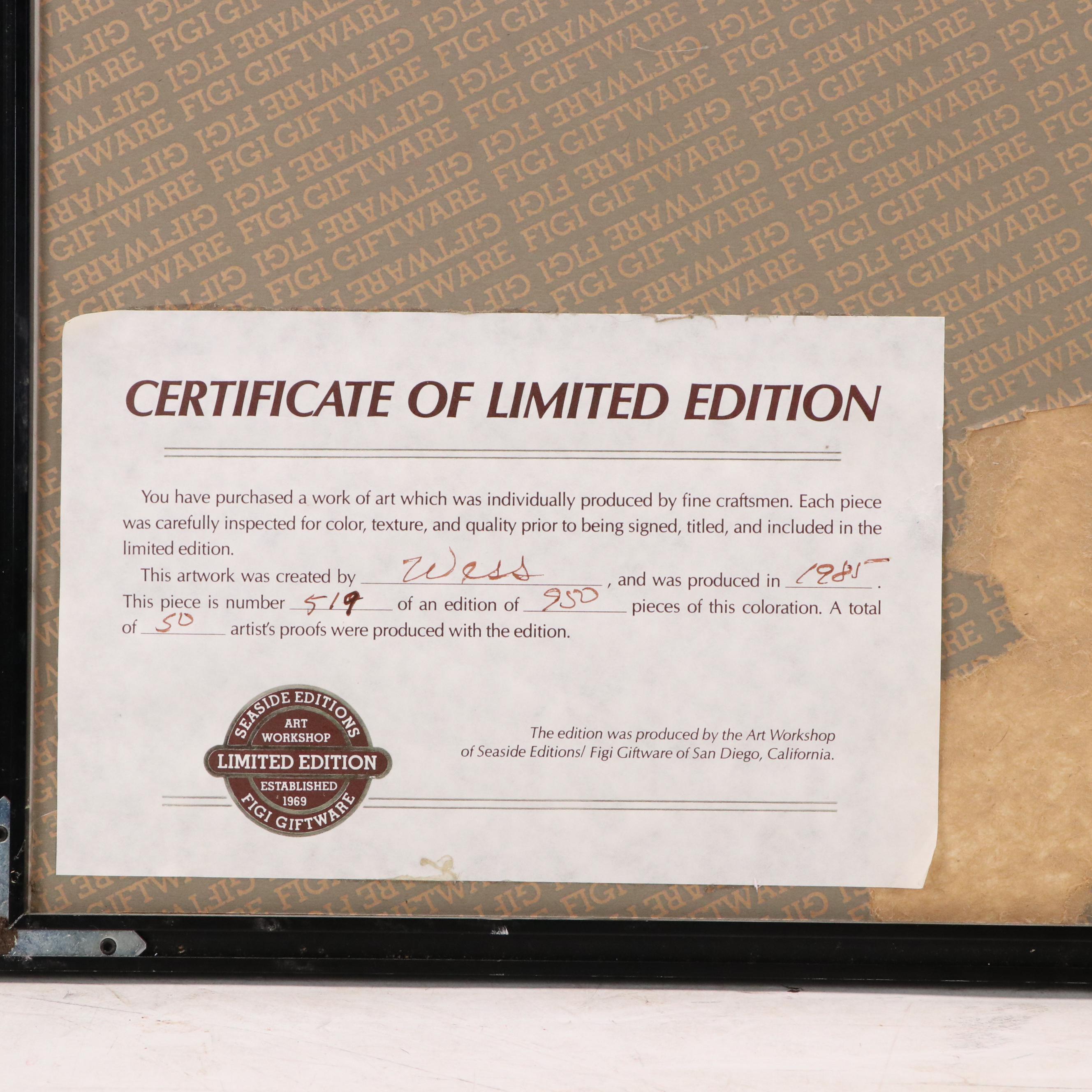 Wesley "Wess" Smith Dimensional Paper Pulp Art "Rhapsody," 1985