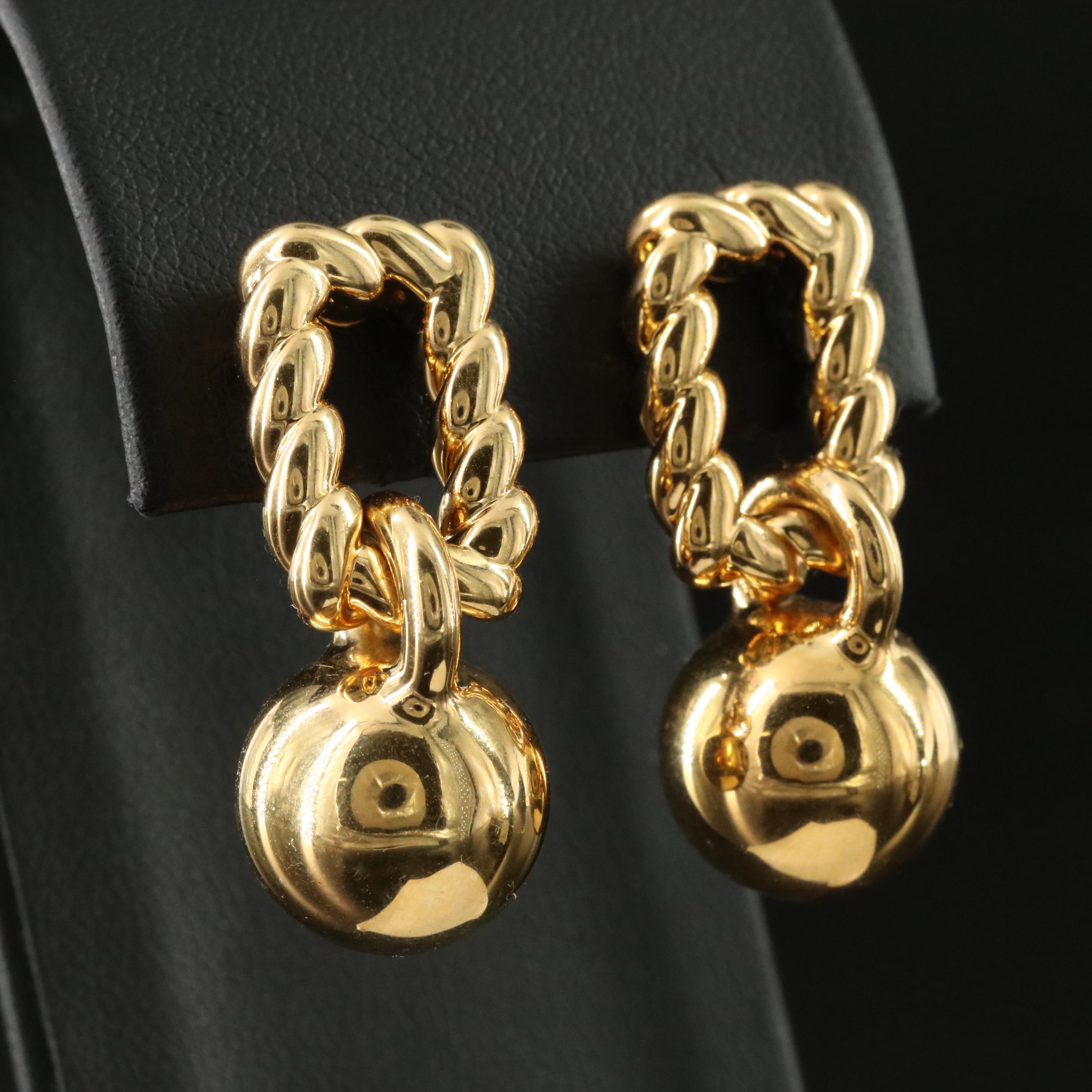 Italian Milor 14K Electroformed Earrings