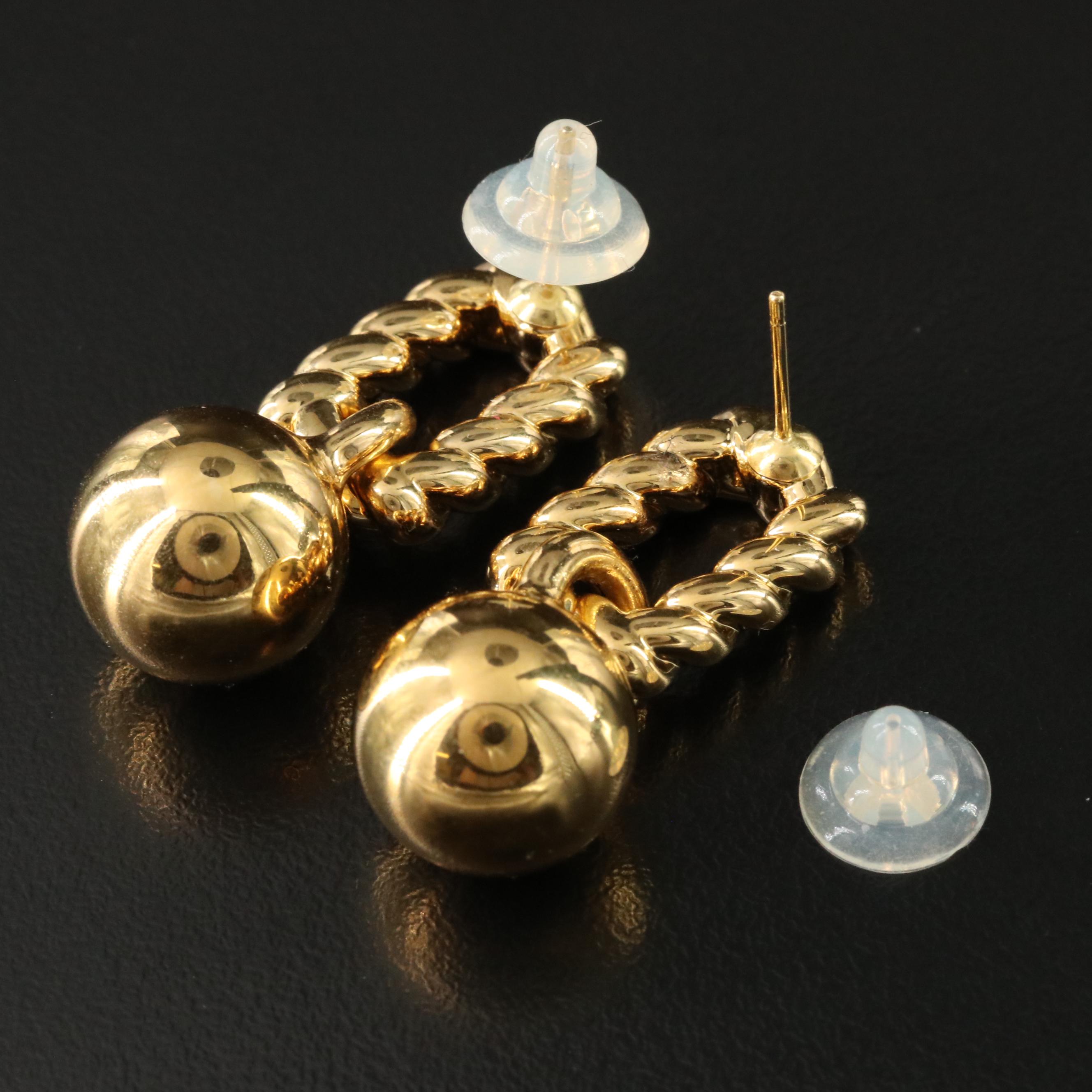 Italian Milor 14K Electroformed Earrings