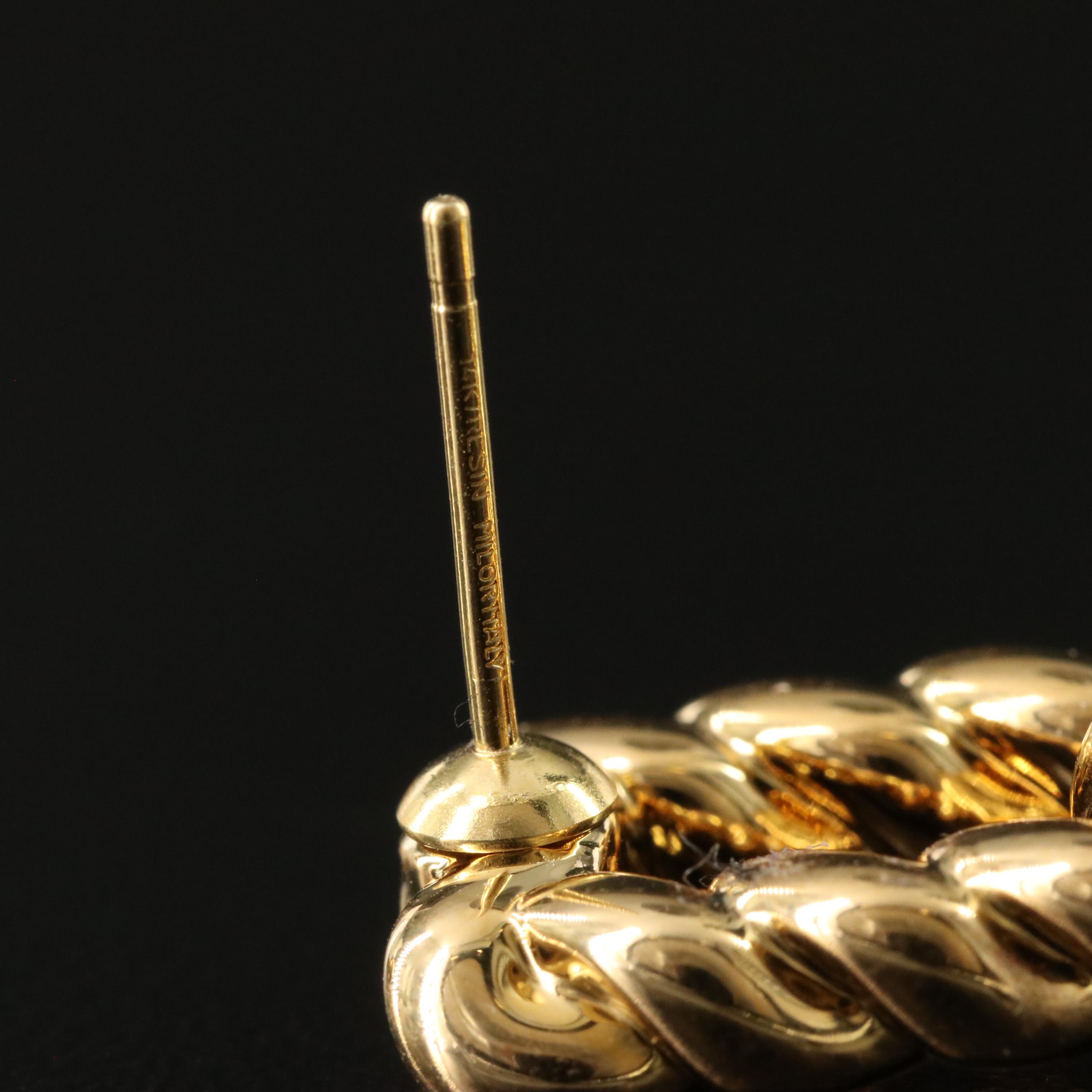 Italian Milor 14K Electroformed Earrings