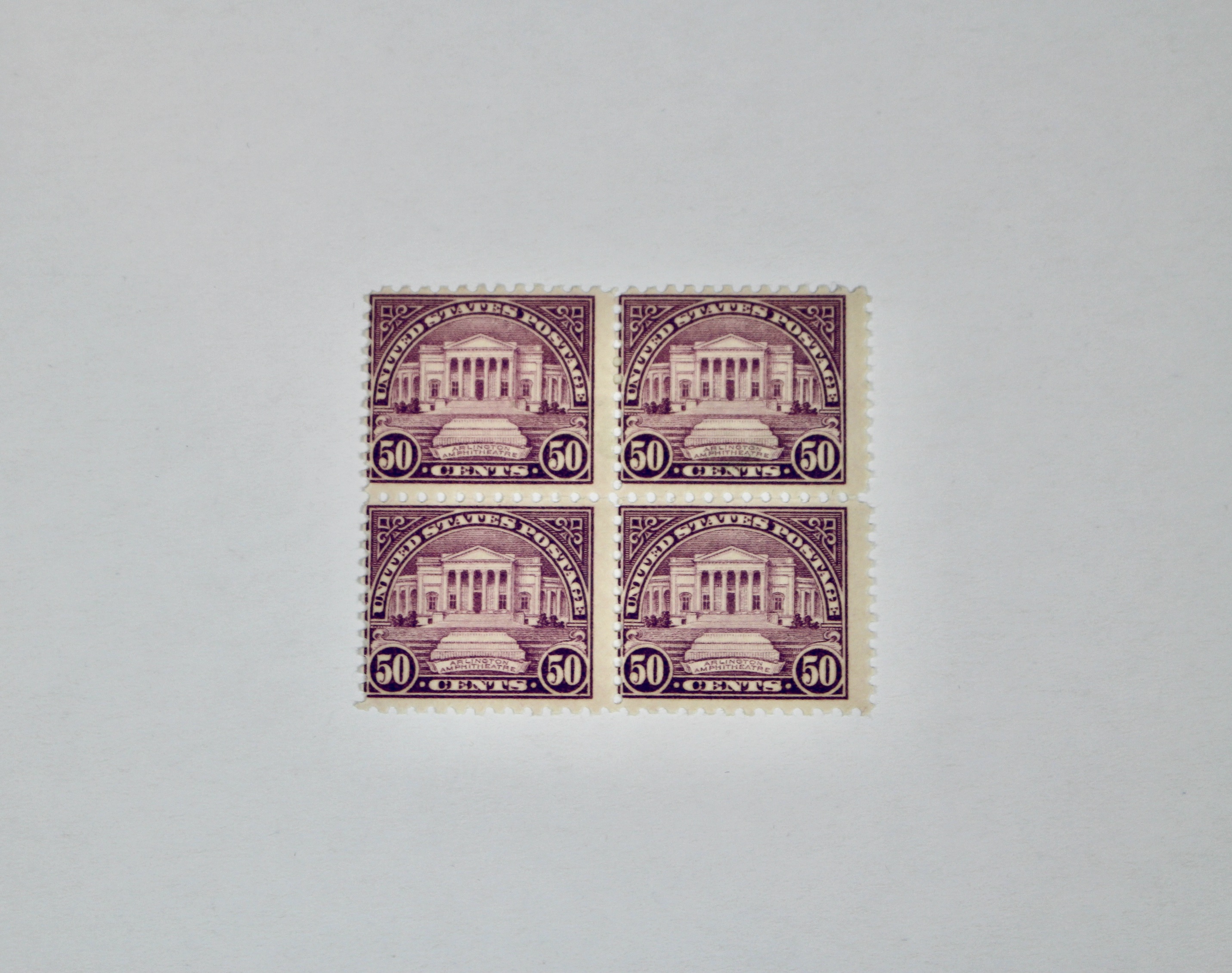 Mint Condition 1931 U.S. Stamp 50-Cent Block, Scott 701