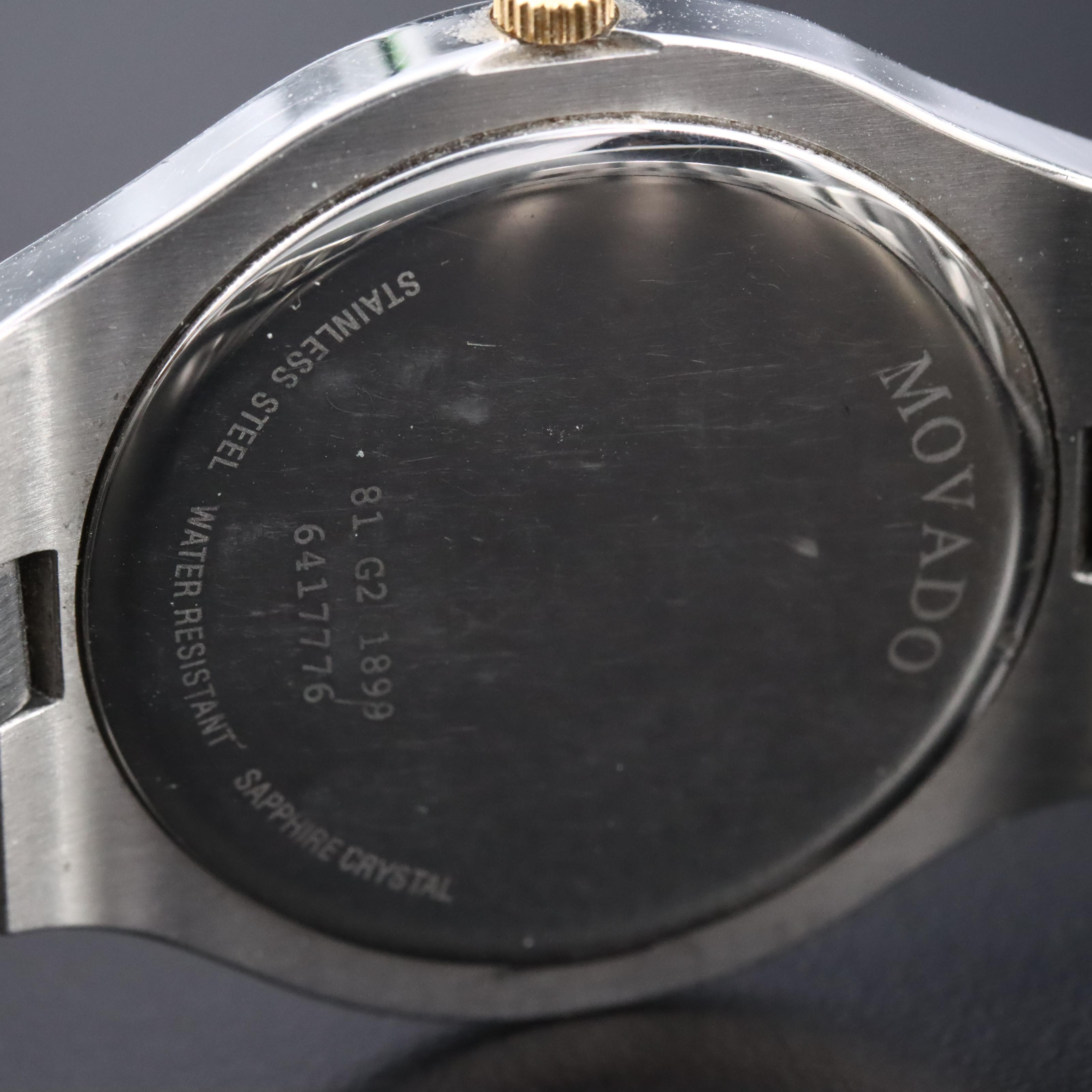 Movado Two-Tone Black Dial Watch