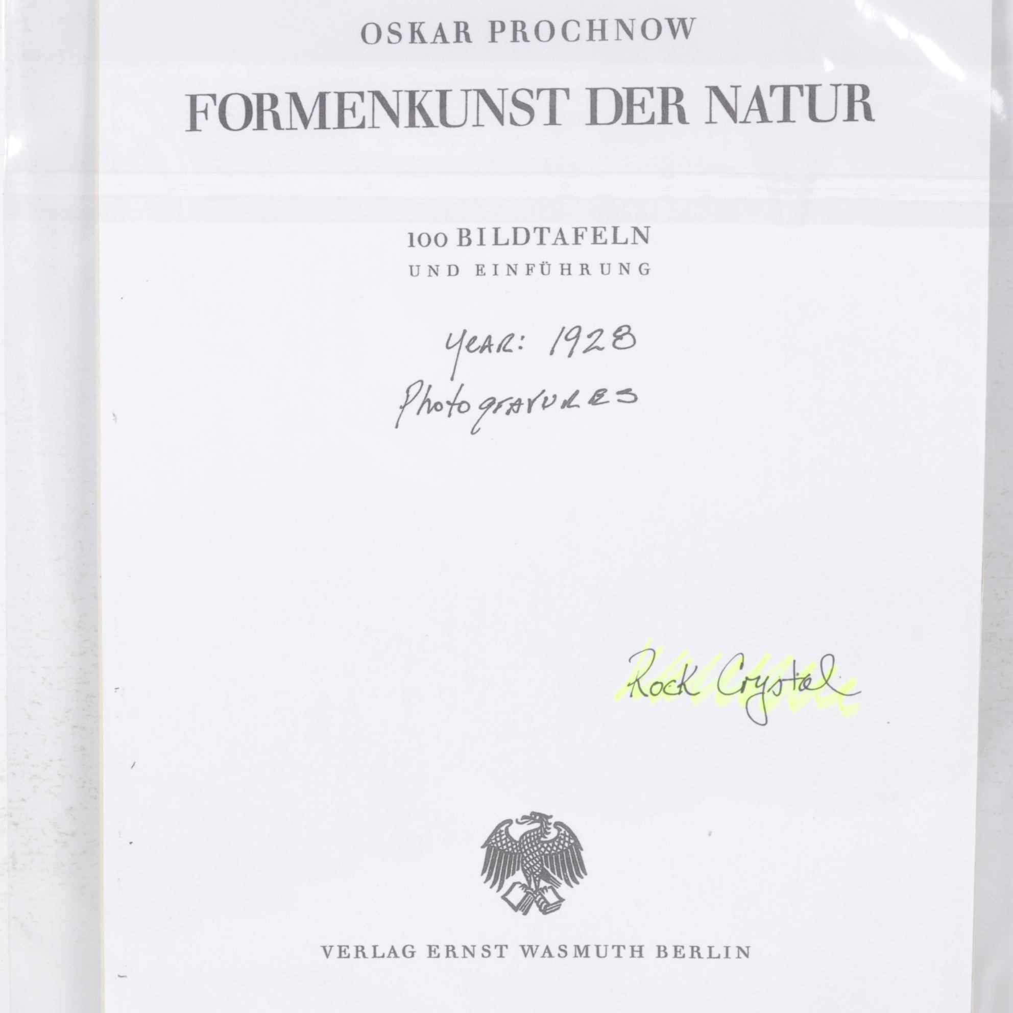 Oskar Prochnow Photogravure "Bergkristall," 1928