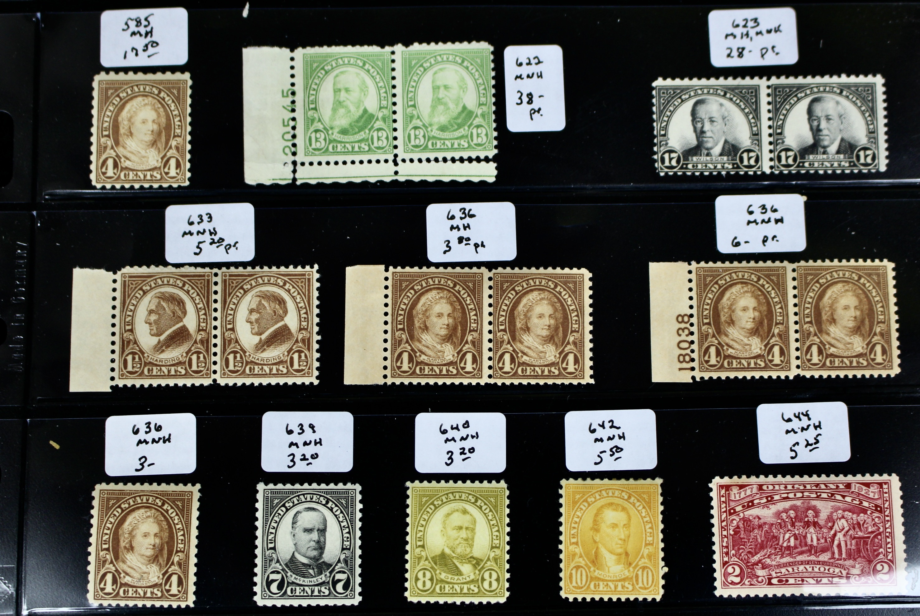 Sixty-Four Mint and MNH U.S. Postage Stamps, Scott #s 328 to C23