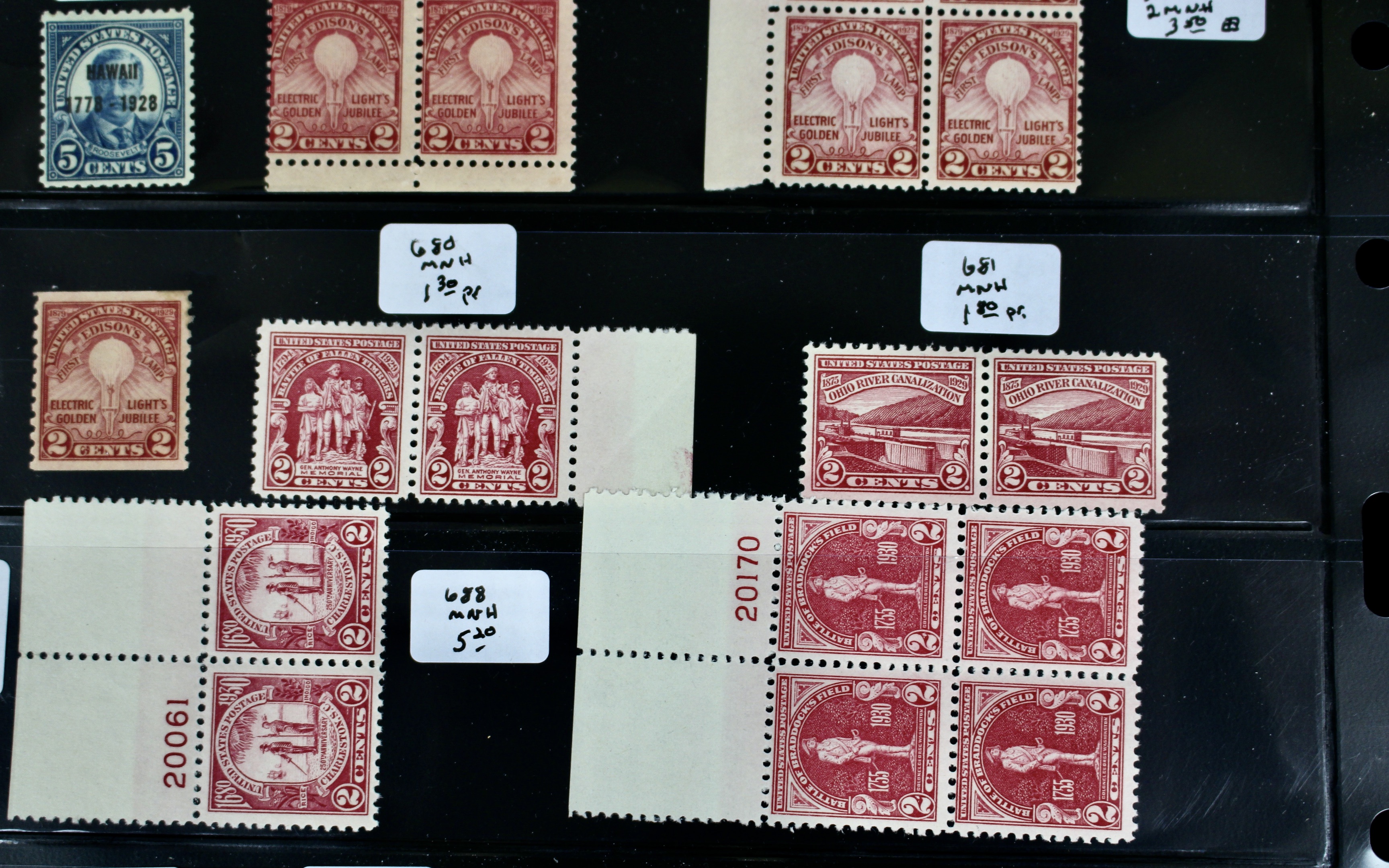 Sixty-Four Mint and MNH U.S. Postage Stamps, Scott #s 328 to C23