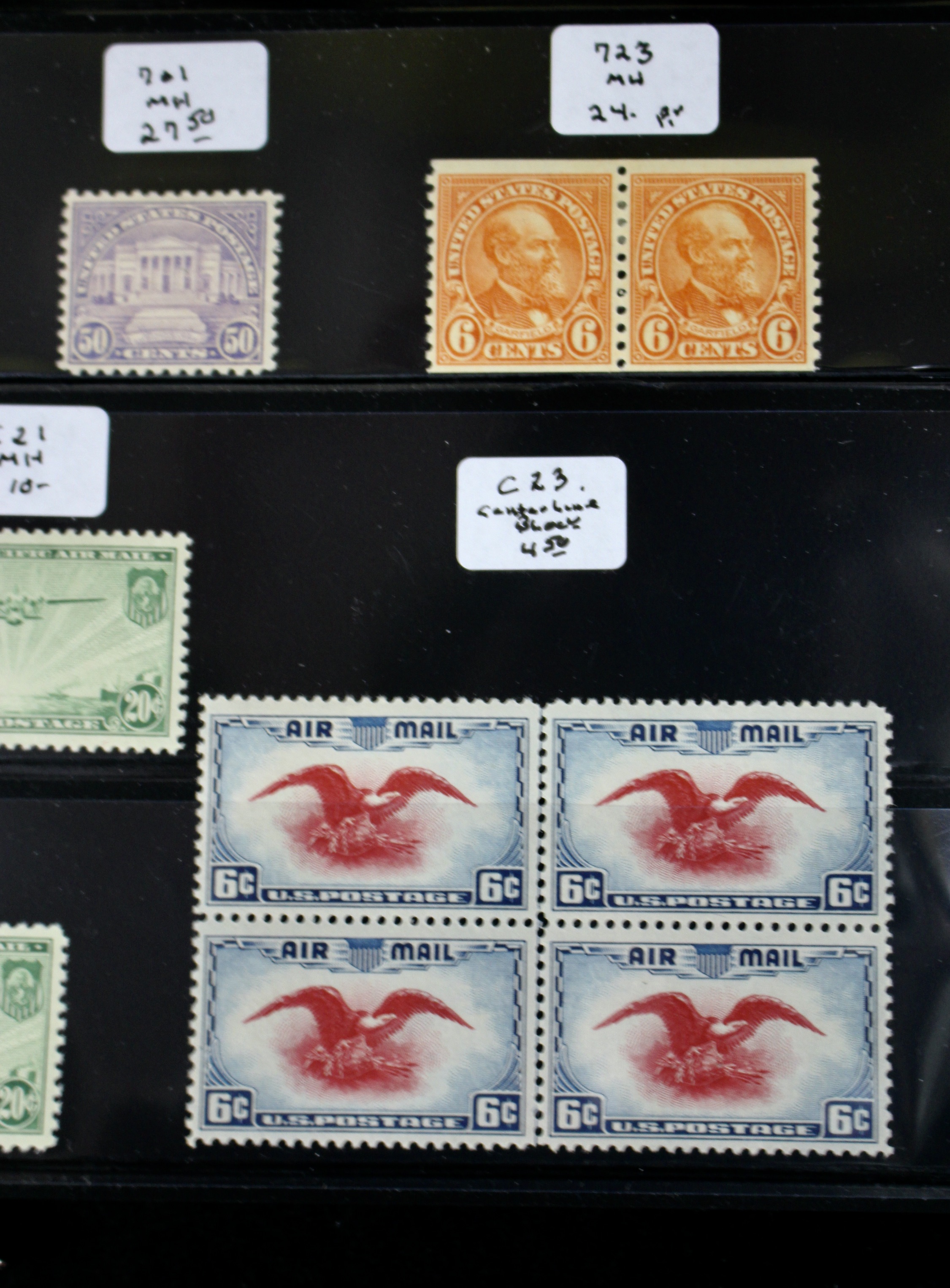 Sixty-Four Mint and MNH U.S. Postage Stamps, Scott #s 328 to C23