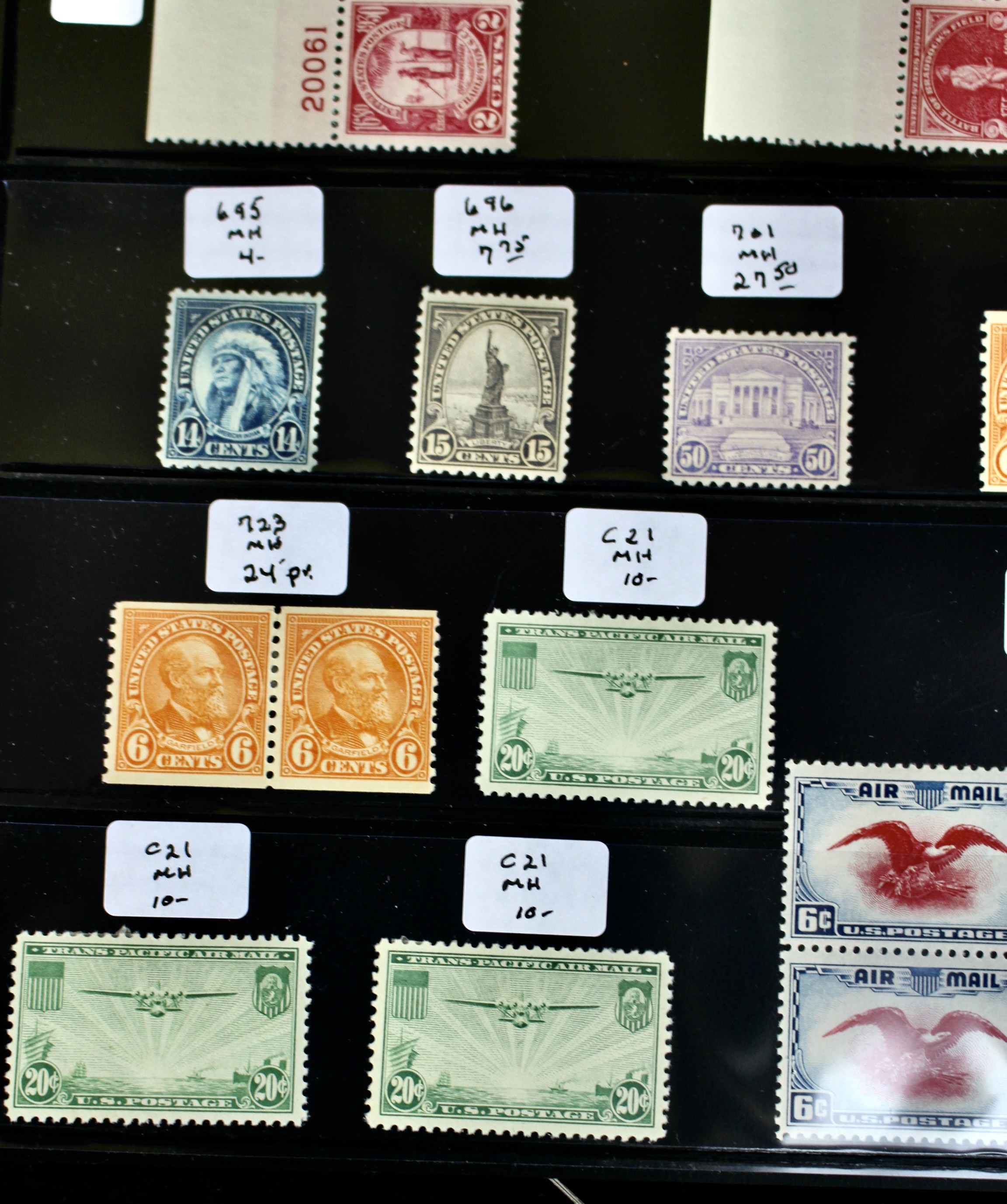 Sixty-Four Mint and MNH U.S. Postage Stamps, Scott #s 328 to C23