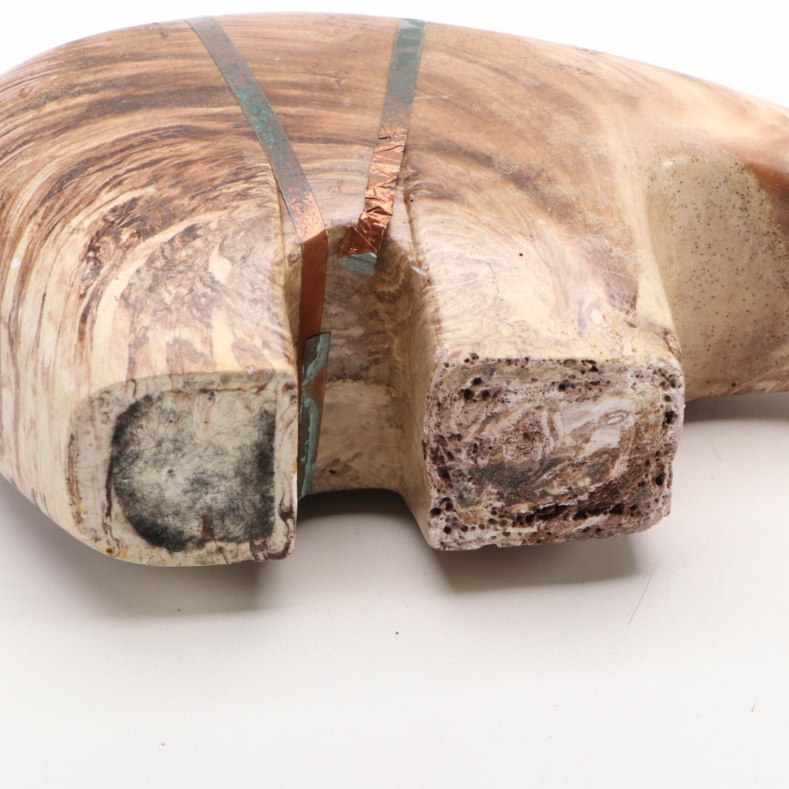 Santo Domingo Pottery Wedding Vase with Zuni Fetish Bear