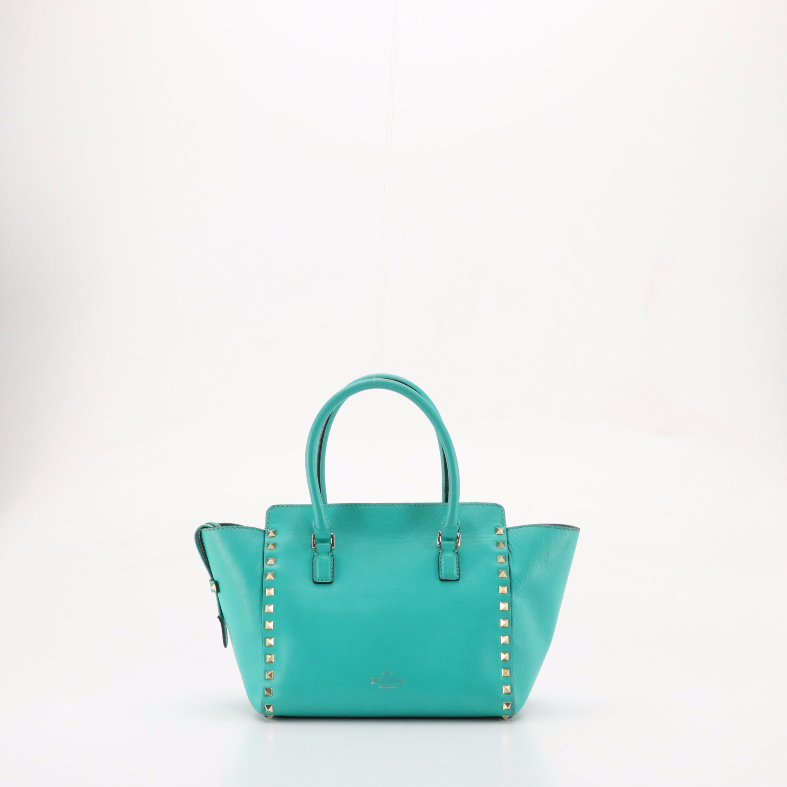 Valentino Garavani Rockstud Leather Two-Way Tote and Studded Zip Pouch