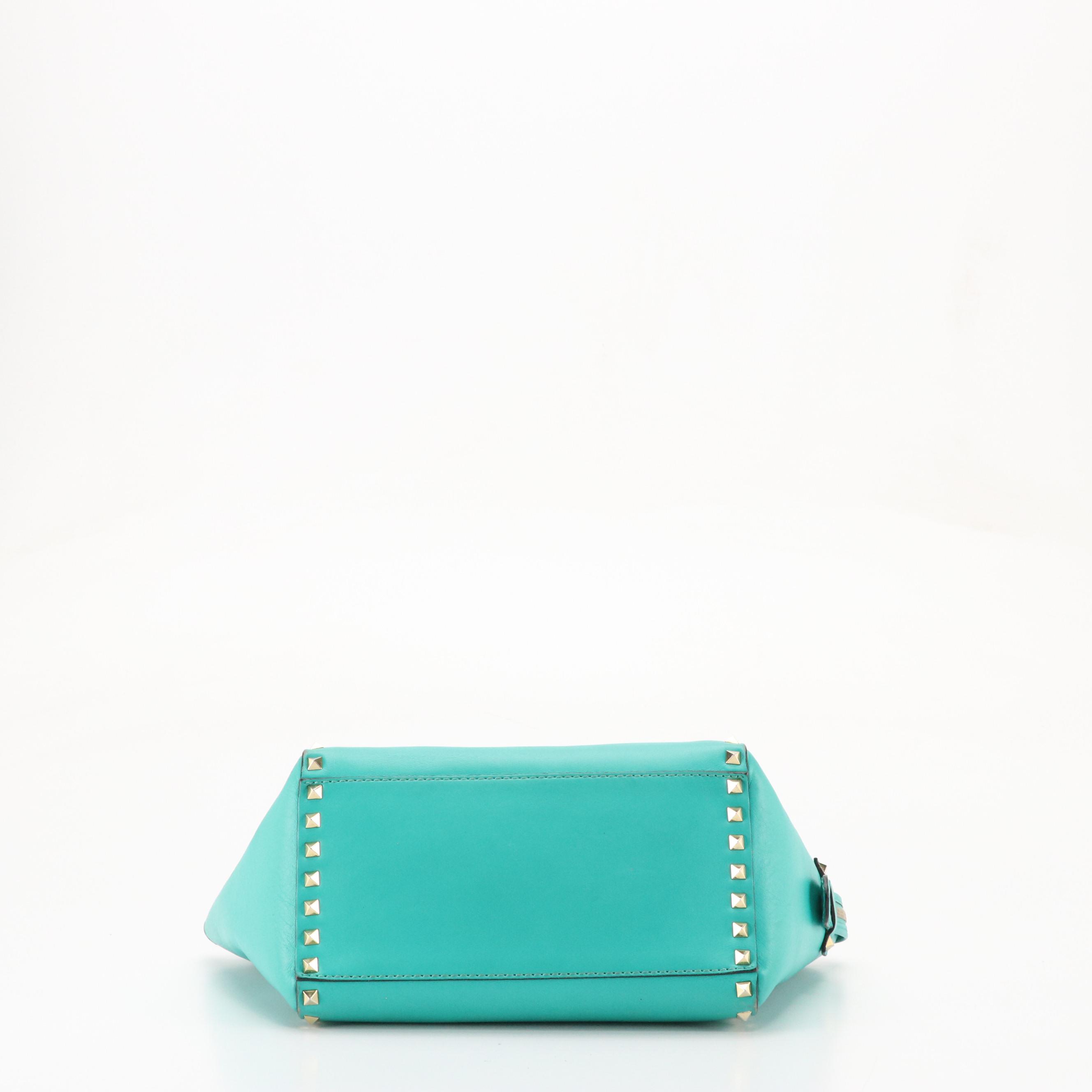 Valentino Garavani Rockstud Leather Two-Way Tote and Studded Zip Pouch