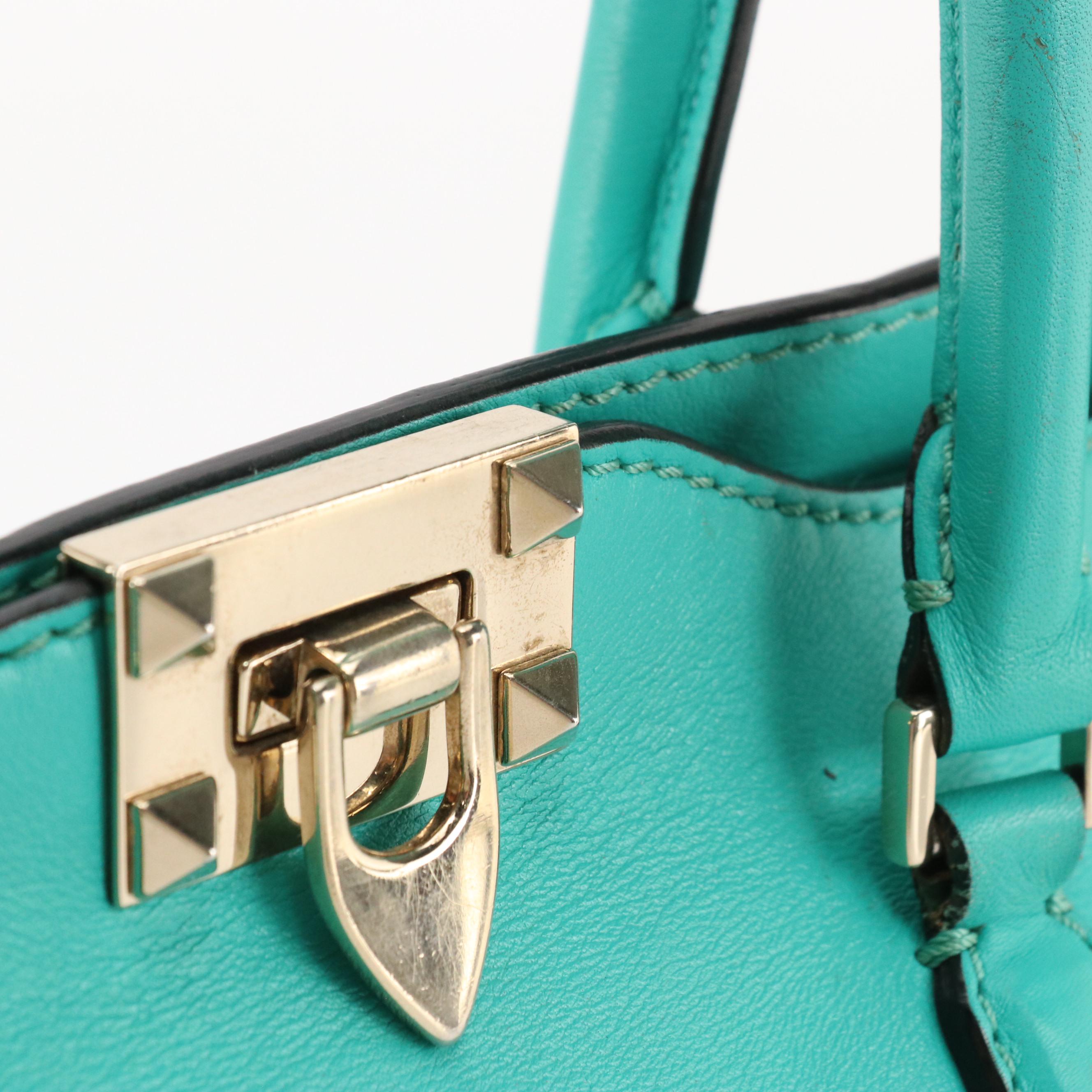 Valentino Garavani Rockstud Leather Two-Way Tote and Studded Zip Pouch