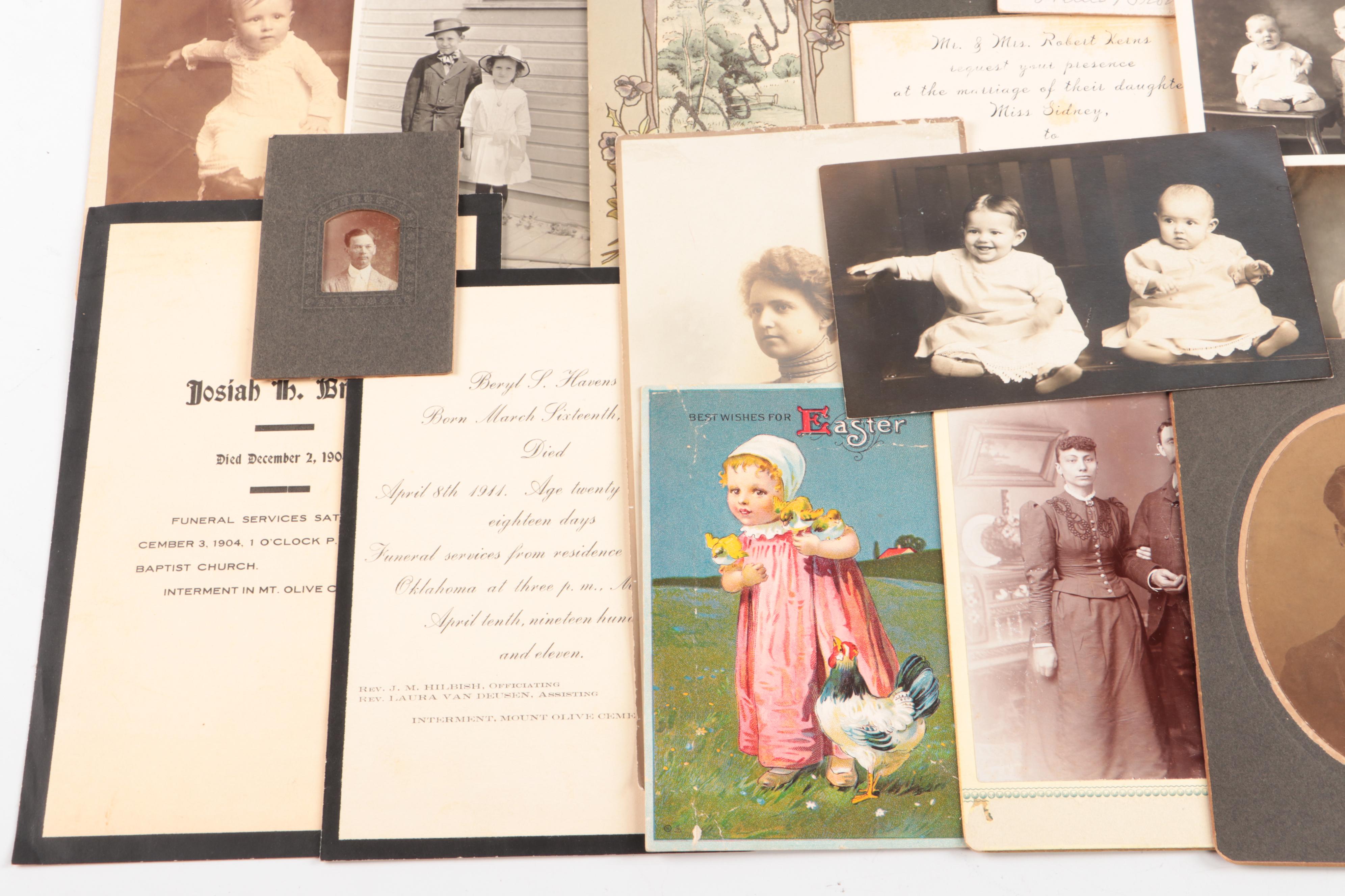 Victorian and Other Portrait Photographs, Postcards, Letters and More Ephemera