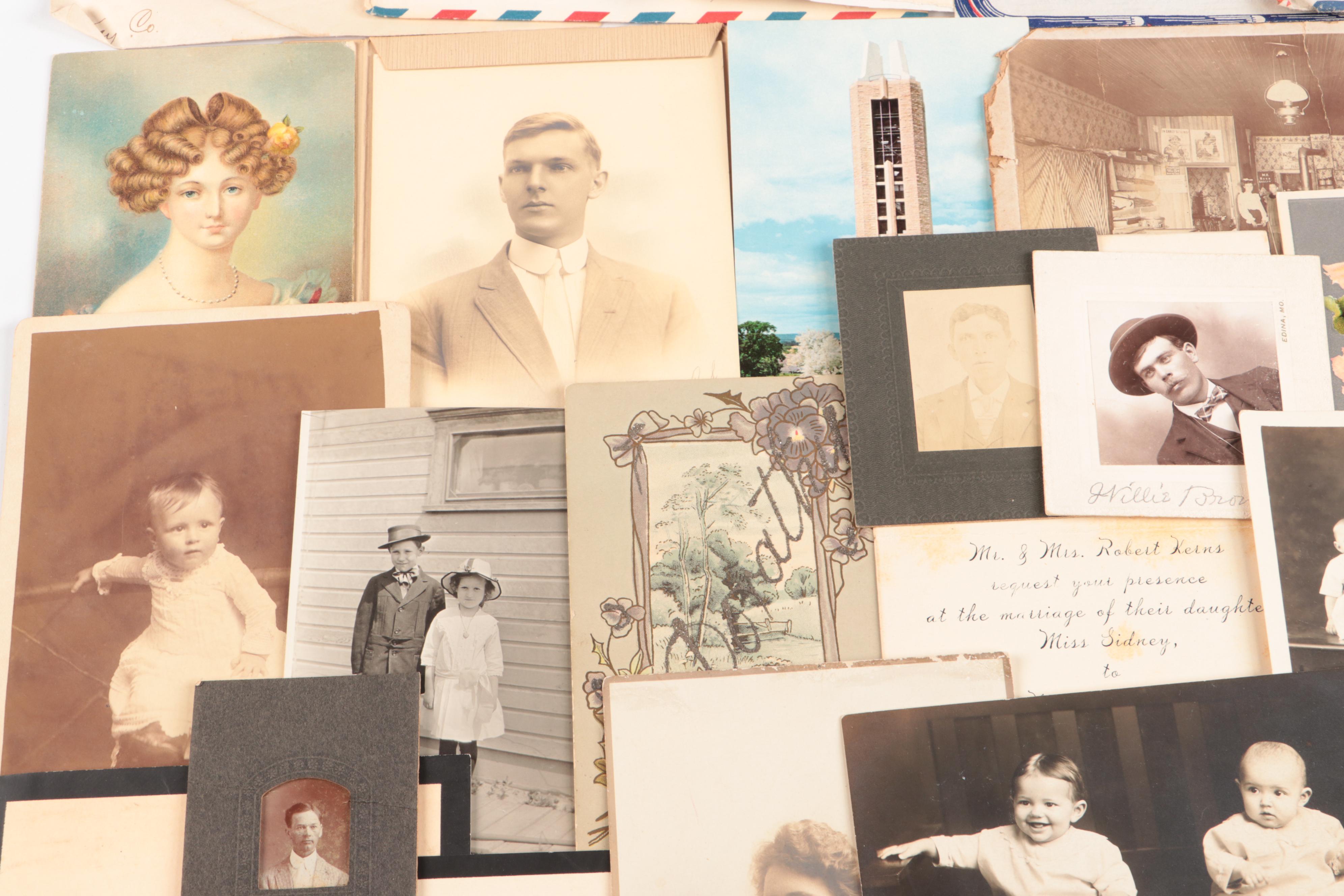 Victorian and Other Portrait Photographs, Postcards, Letters and More Ephemera