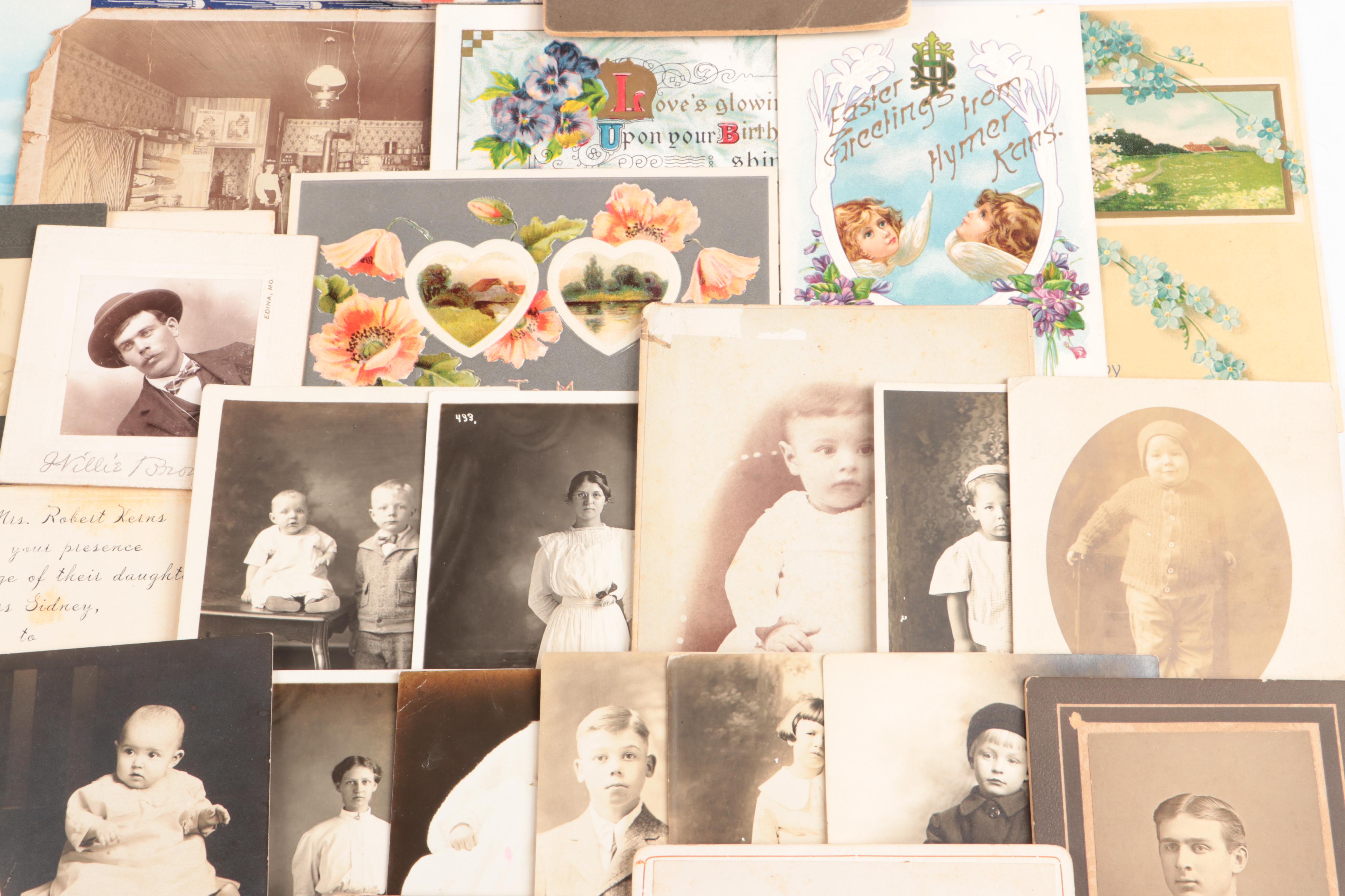 Victorian and Other Portrait Photographs, Postcards, Letters and More Ephemera