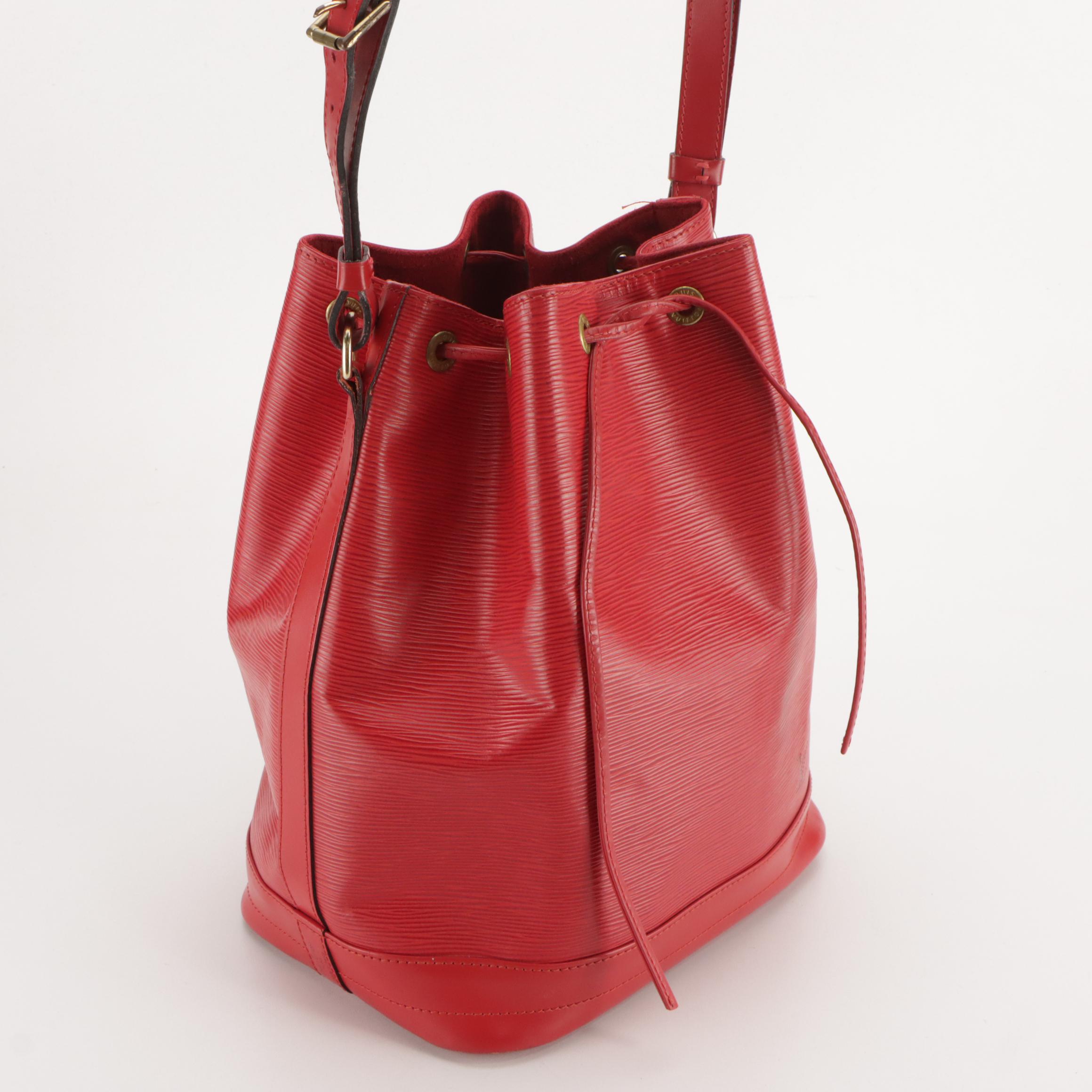 Louis Vuitton Noé Bag in Castilian Red Epi/Smooth Leather