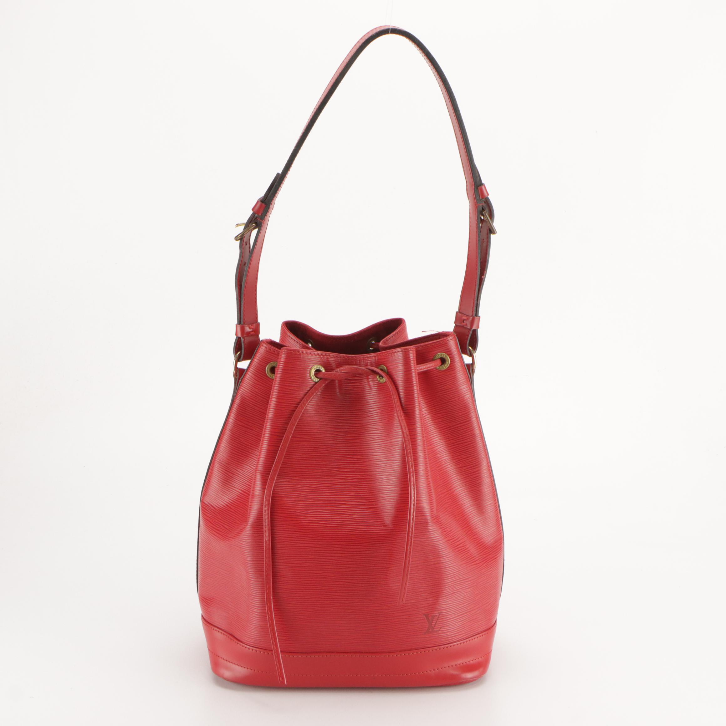 Louis Vuitton Noé Bag in Castilian Red Epi/Smooth Leather