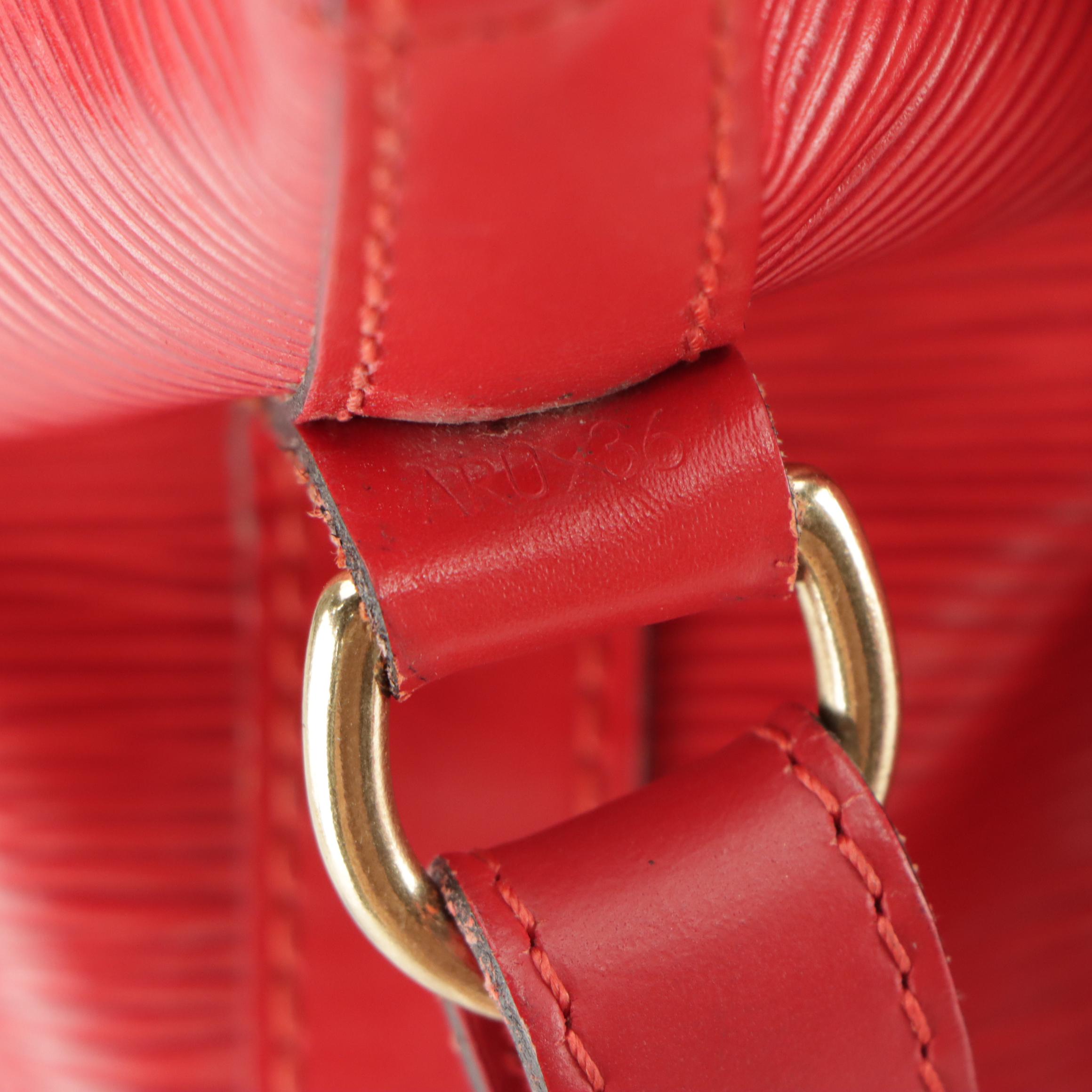 Louis Vuitton Noé Bag in Castilian Red Epi/Smooth Leather