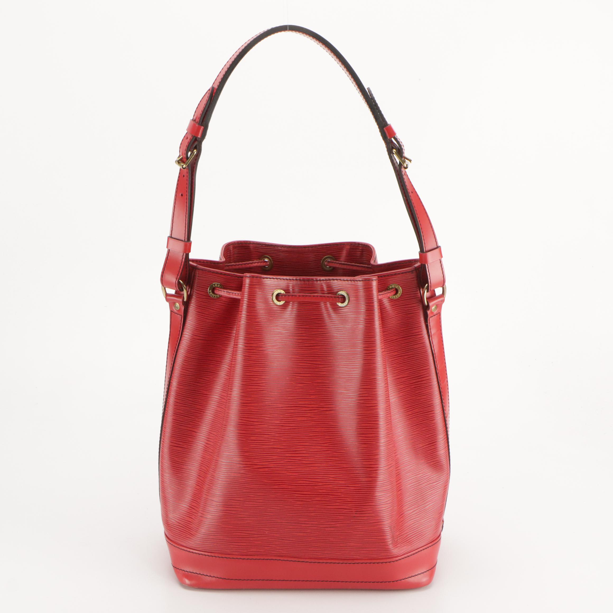 Louis Vuitton Noé Bag in Castilian Red Epi/Smooth Leather