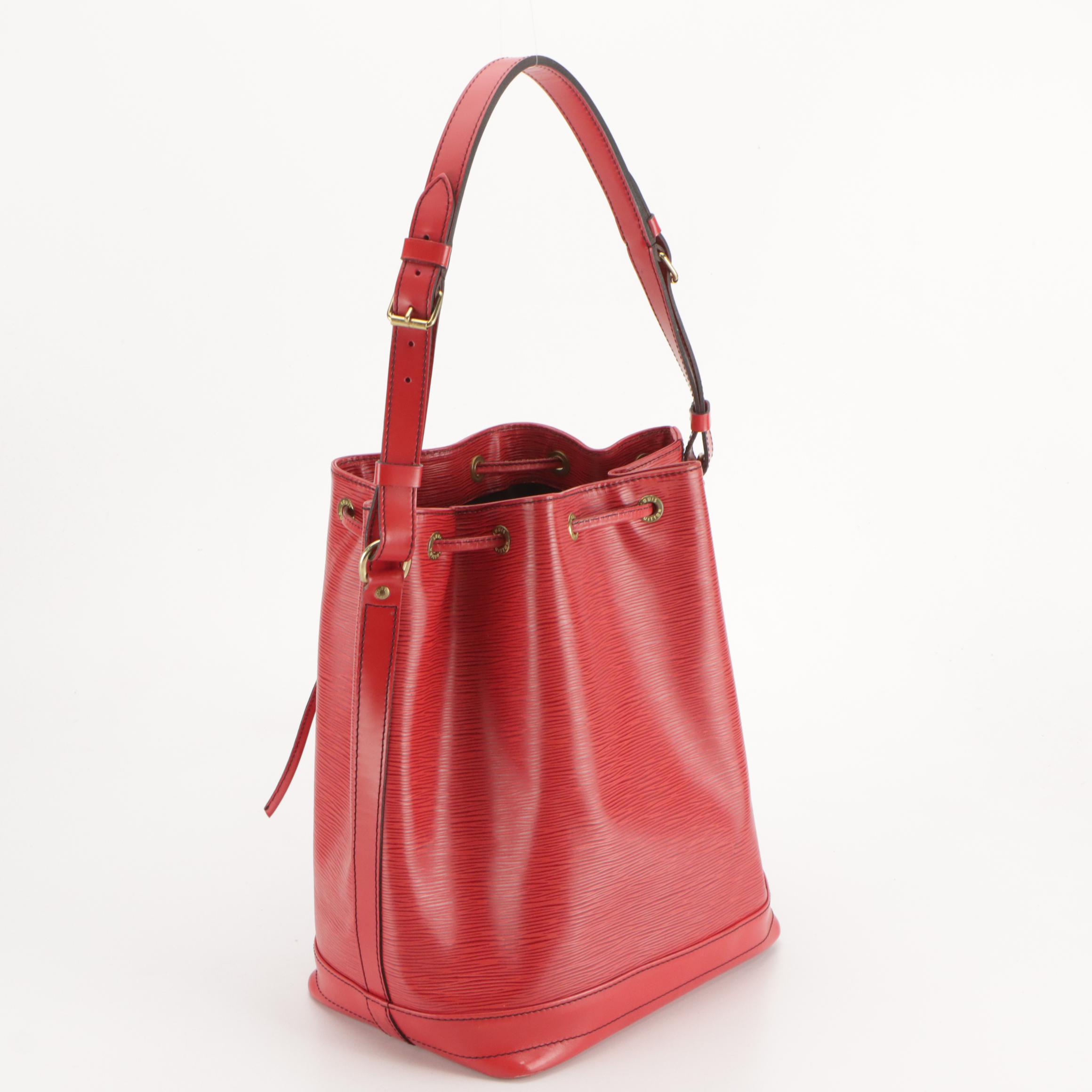 Louis Vuitton Noé Bag in Castilian Red Epi/Smooth Leather
