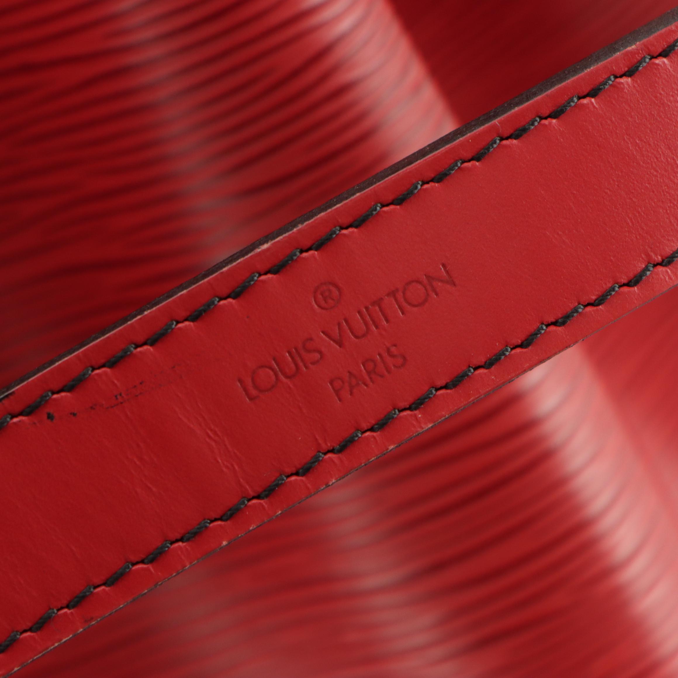 Louis Vuitton Noé Bag in Castilian Red Epi/Smooth Leather