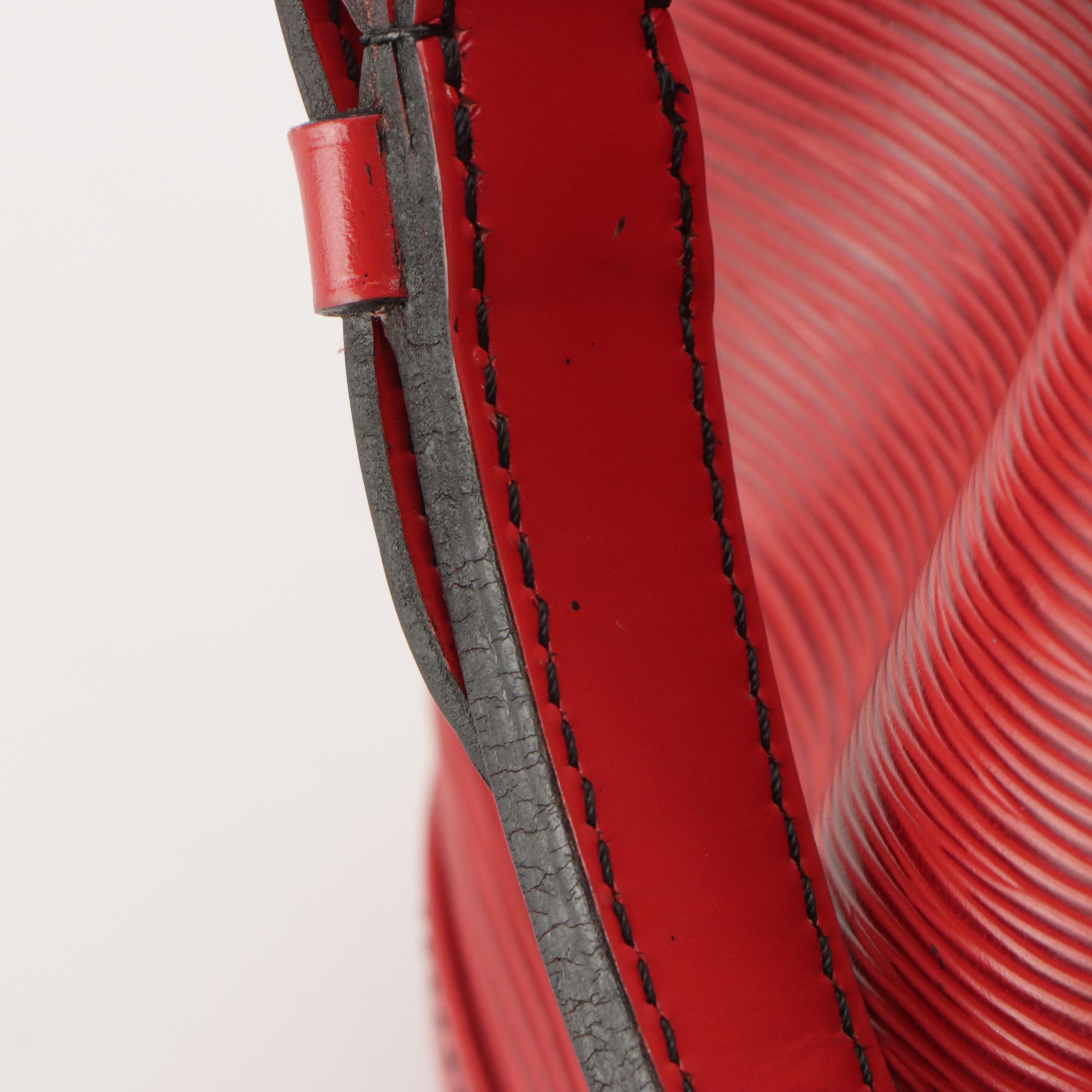 Louis Vuitton Noé Bag in Castilian Red Epi/Smooth Leather