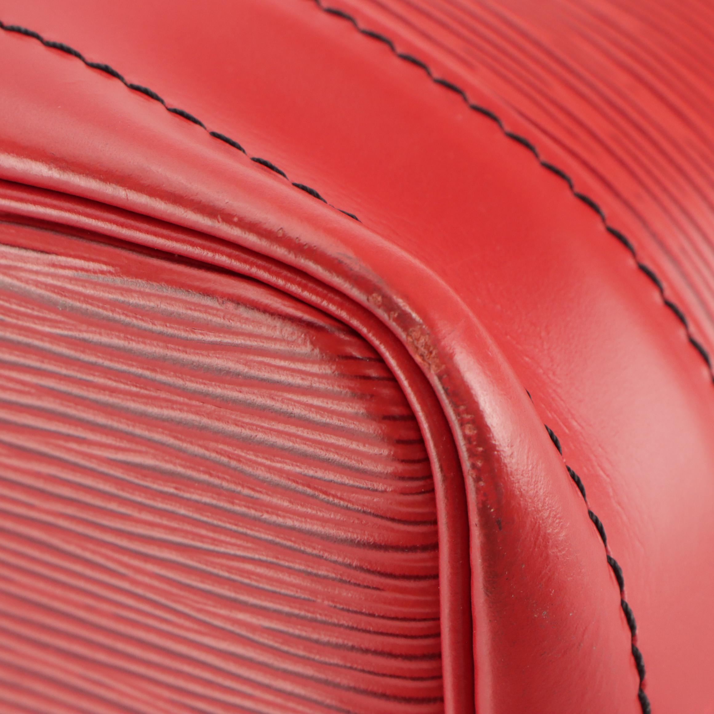 Louis Vuitton Noé Bag in Castilian Red Epi/Smooth Leather